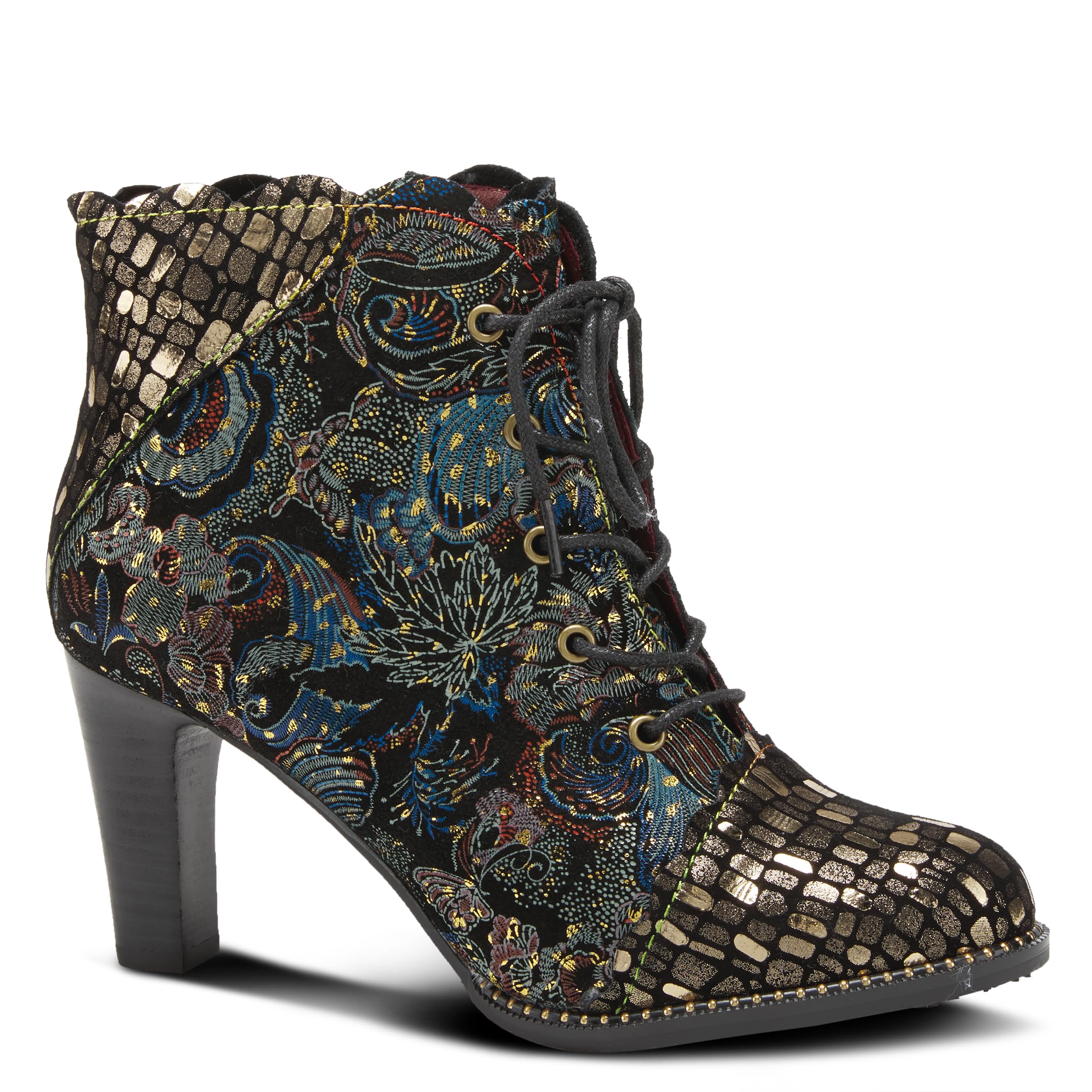 L'Artiste Spring Step Women's Glitterail Bootie - Stylish Ankle Boots with Glitter Details for Women | Perfect for Parties, Weddings & Night Out