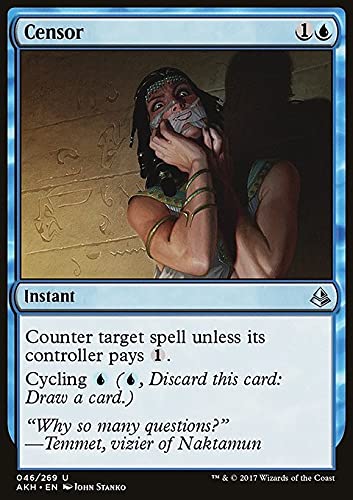 MTG Magic: The Gathering - Censor (46) Amonkhet AKH - Rare Trading Card for Collectors & Players - Perfect for Deck Building & Competitive Gameplay