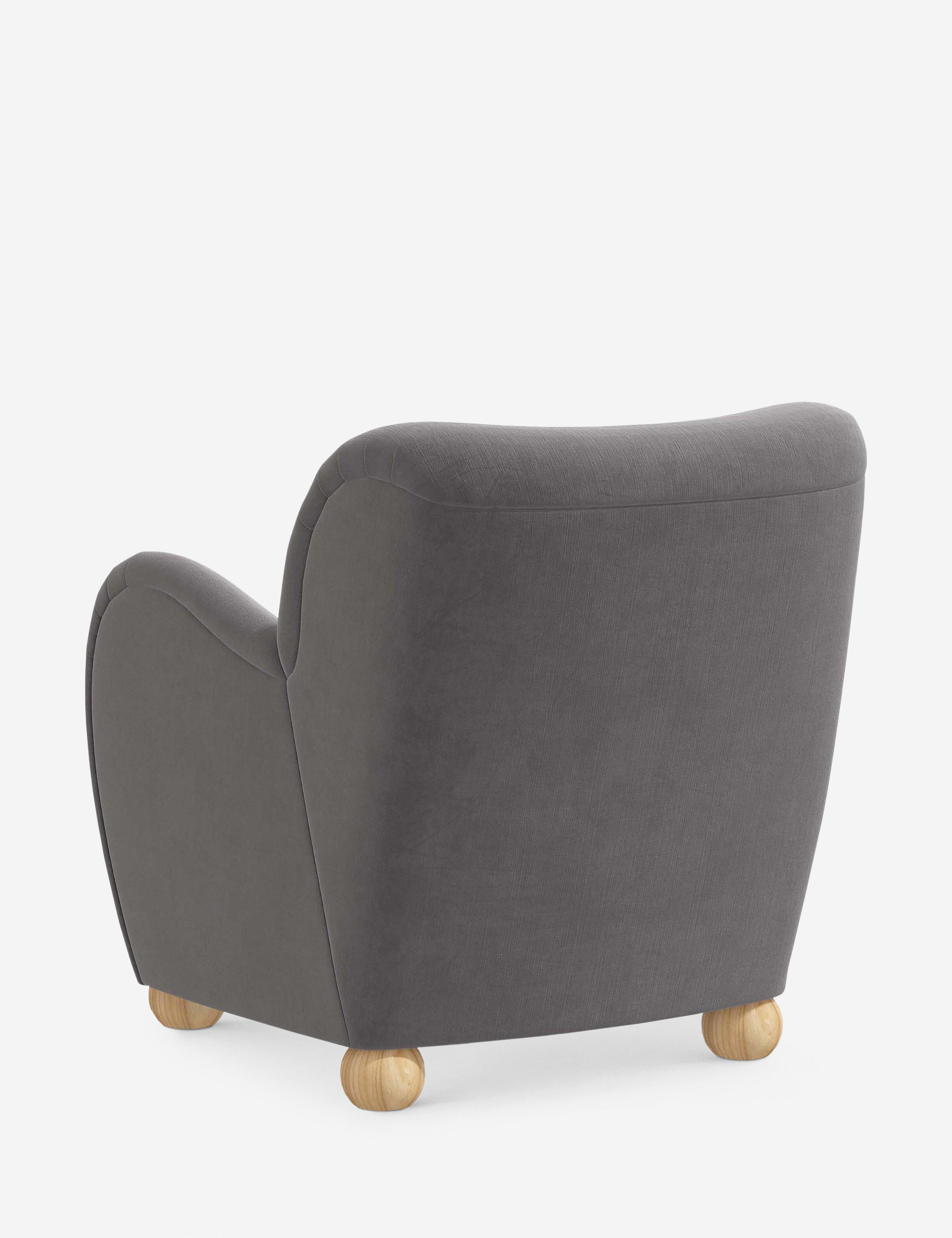 Modern Baird Accent Chair - Mid-Century Inspired Upholstered Armchair with Wooden Legs for Living Room, Bedroom or Office - Perfect for Reading Nook, Lounge Area & Home Decor