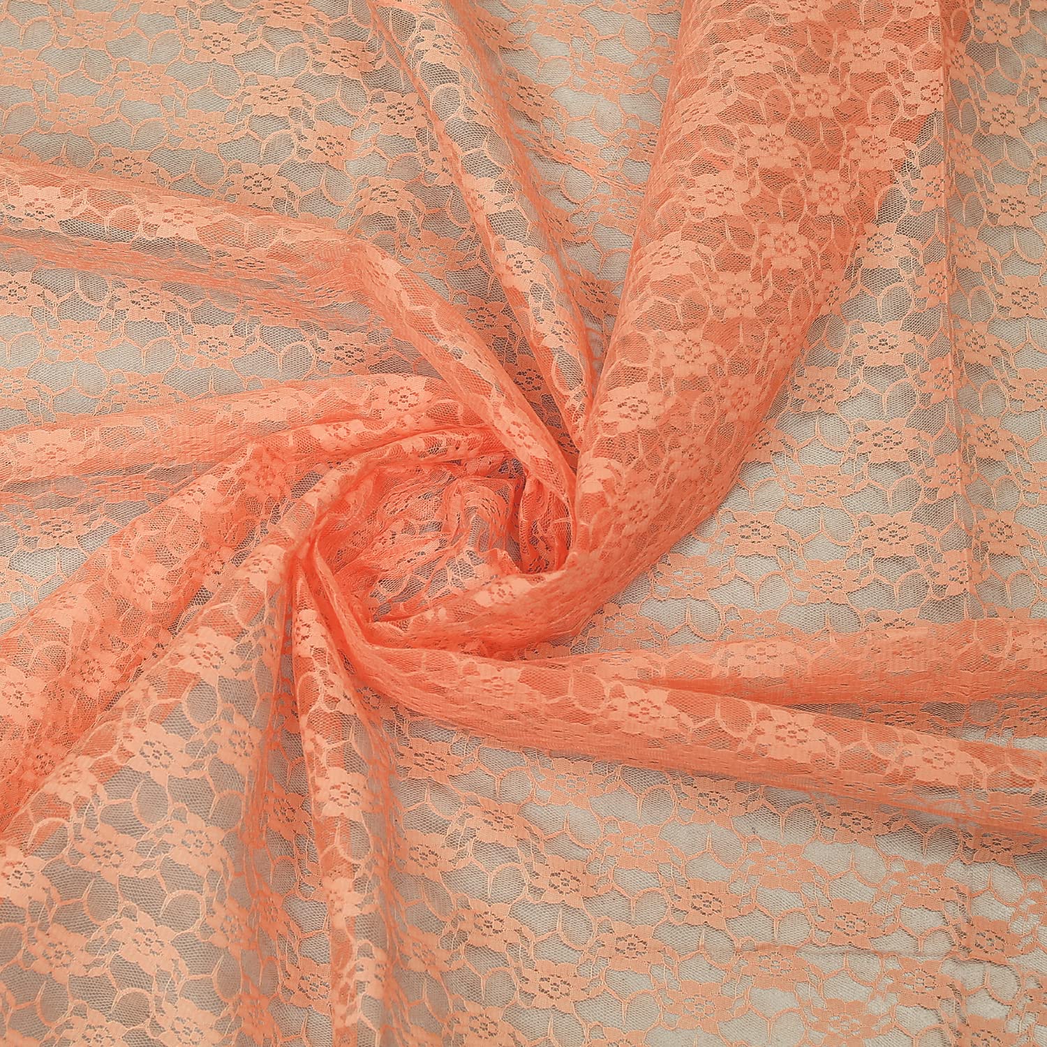 25-Pack Peach Lace Table Runners 12x108 Inches - Elegant Wedding Decor, Perfect for Birthday Parties, Banquets, Graduations & Engagements - Fits Rectangle & Round Tables - Ideal for Home, Event & Party Decorations