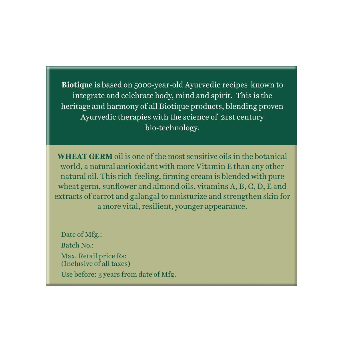 Biotique Bio Wheat Germ Firming Night Cream for Face & Body - 50g for Normal to Dry Skin | Hydrating & Anti-Aging | Perfect for Nighttime Skincare Routine    Biotique Bio White Advanced Fairness Treatment Cream - 50g | Brightening & Even Skin Tone | Ideal for Daily Use & Glowing Complexion