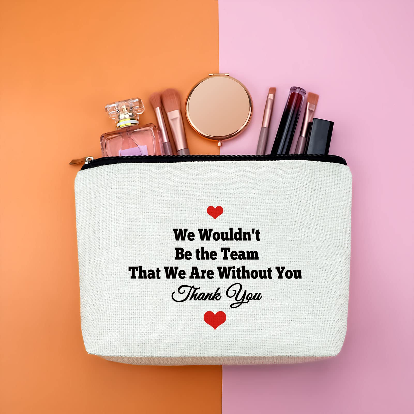 Premium Leather Makeup Bag for Women - Elegant Boss Gift, Leader Appreciation Present, Thank You Gift for Manager/Supervisor/Coach - Perfect for Birthday, Retirement, Farewell & Coworker Gifts (Great for Office, Travel & Daily Cosmetics Storage)