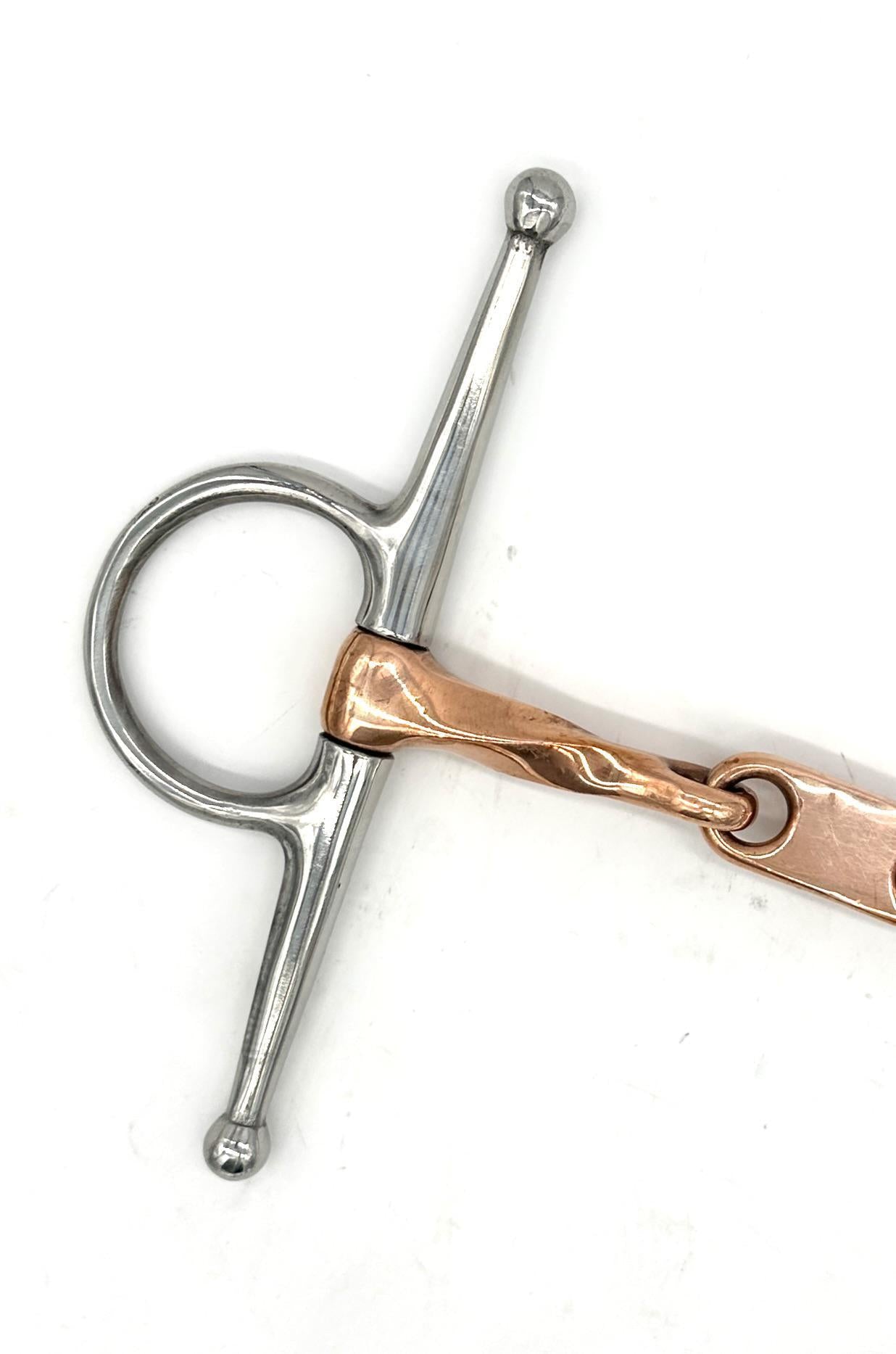 Jake Adams Copper Twisted Dr. Bristol Full Cheek Bit - English Horse Riding Bit for Dressage & Jumping - Comfortable Equestrian Training Equipment for Horses
