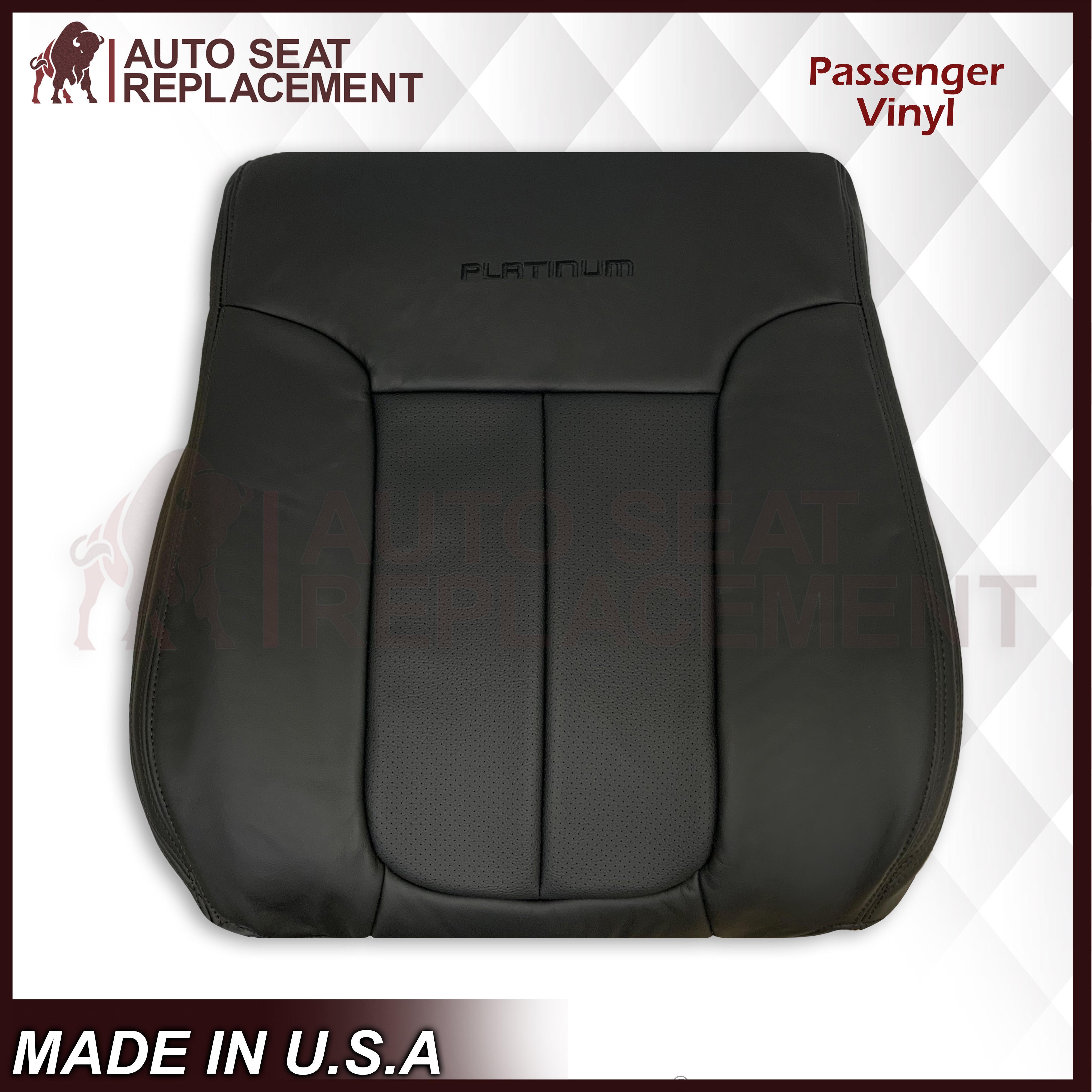 2009-2014 Ford F-150 Platinum Edition Perforated Genuine Leather Seat Covers - Premium Custom Fit Replacement Covers for Truck Interior Upgrade & Comfort Enhancement - Perfect for Road Trips, Daily Commutes and Off-Road Adventures