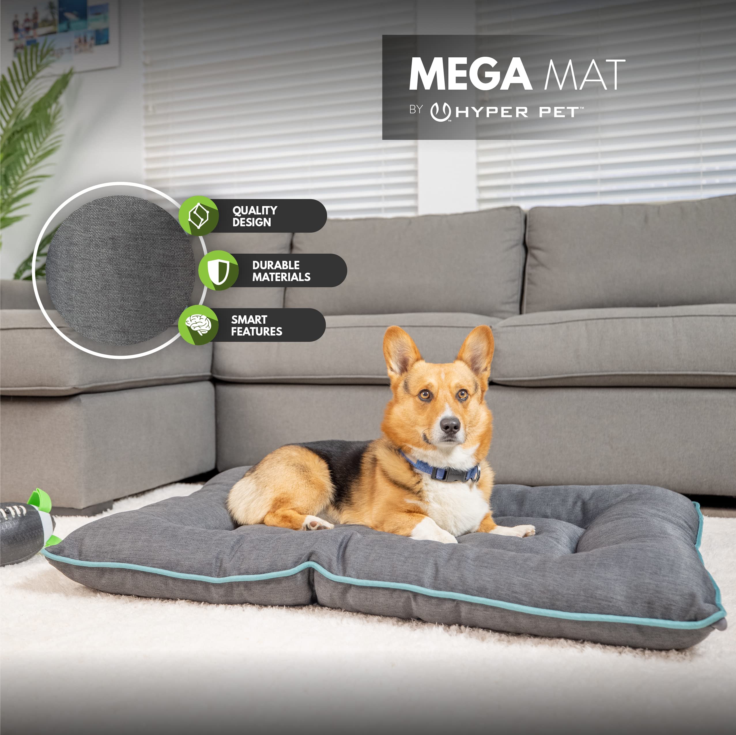 Hyper Pet's Mega Mat Deluxe Durable Washable Dog Bed - Small, Large & X-Large Sizes (40