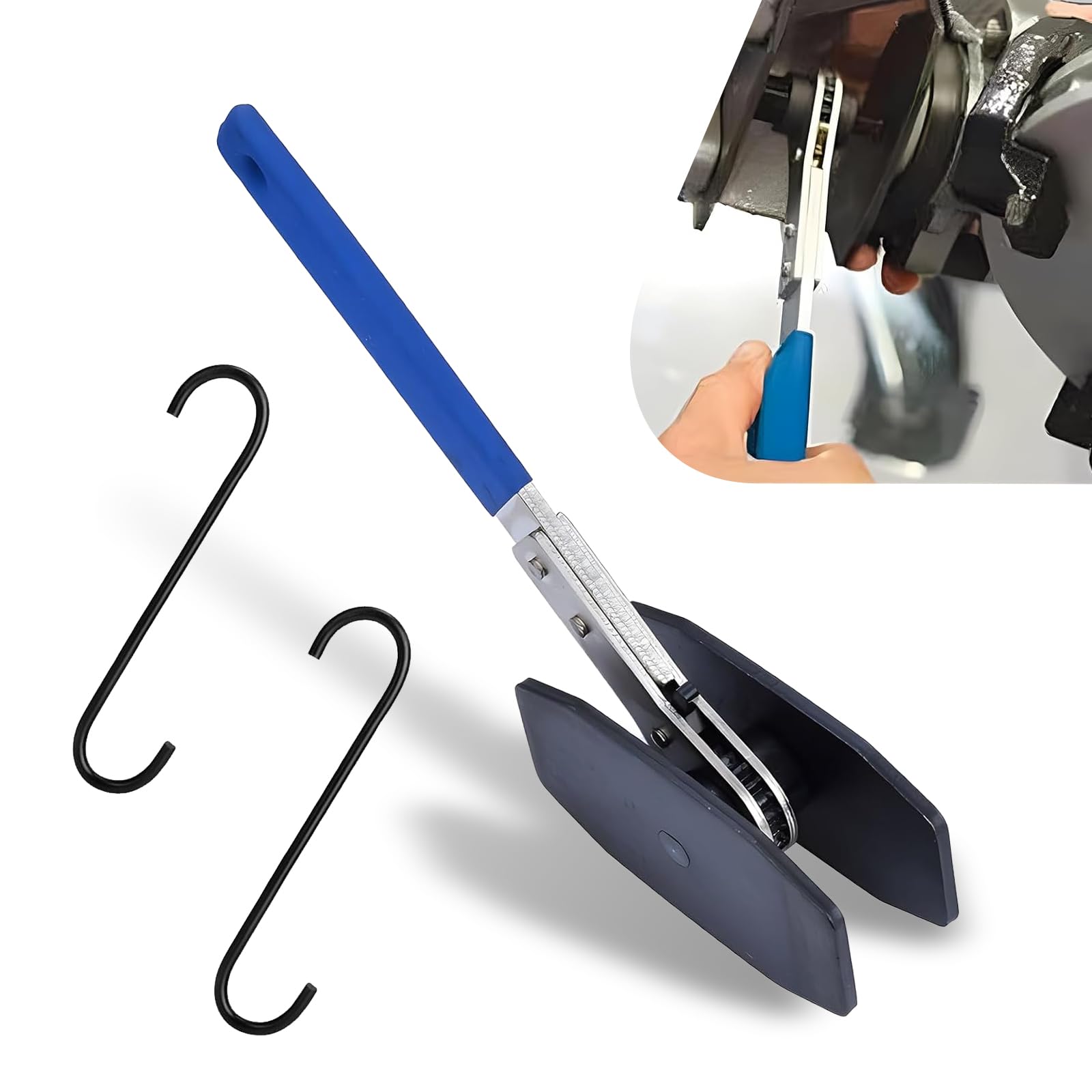 Universal 4-in-1 Disc Brake Piston Compressor Wrench Set - Car Brake Caliper Press Tool & Separator Kit (Blue & Black) for DIY Auto Repair & Maintenance - Perfect for Brake Pad Replacement & Caliper Service