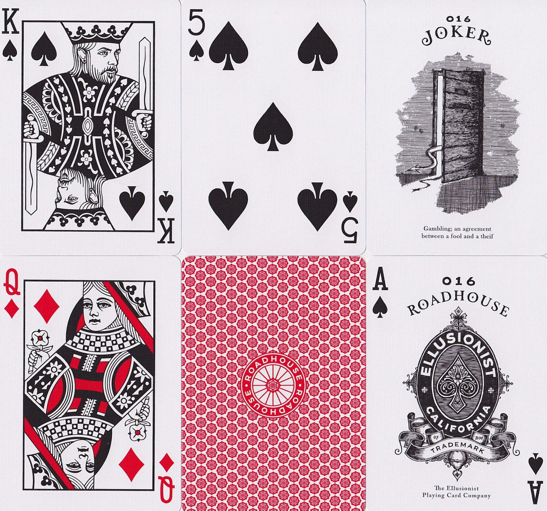 Premium Roadhouse Playing Cards - 52 Deck with Custom Designs, Durable & Smooth Finish for Poker, Blackjack, and Magic Tricks | Perfect for Game Nights, Parties, and Casino-Themed Events