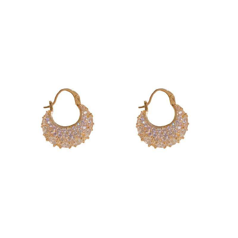Micro Encrusted Zircon Bag Earrings - Elegant & Dainty Jewelry for Women | Perfect for Parties, Weddings & Special Occasions
