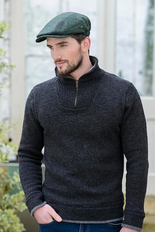 Authentic Irish Wool Kerry Cap by Mucros Weavers - Handmade in Ireland for Men & Women - Perfect for Hiking, Travel & Cold Weather Protection