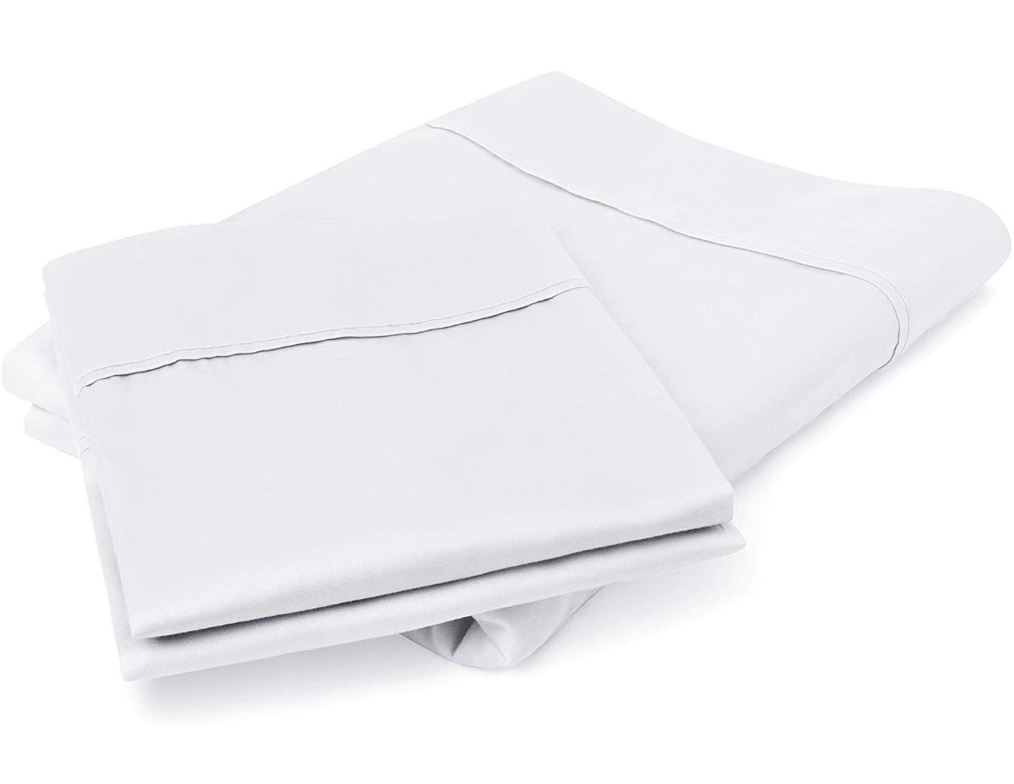 Luxury 100% Pure Egyptian Cotton 800 Thread Count King Size Pillowcases - 2 Pack White Hotel Style Sateen Weave Bedding for Ultimate Comfort | Perfect for Master Bedrooms, Guest Rooms & Luxury Hotels