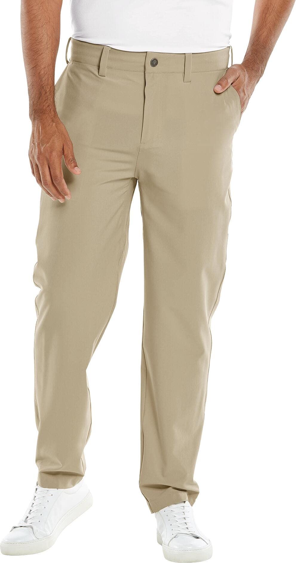 Coolibar UPF 50+ Men's Avalos Sun Protective Travel Pants - Lightweight Quick-Dry Hiking & Outdoor Adventure Pants for Beach, Travel, and Summer Activities