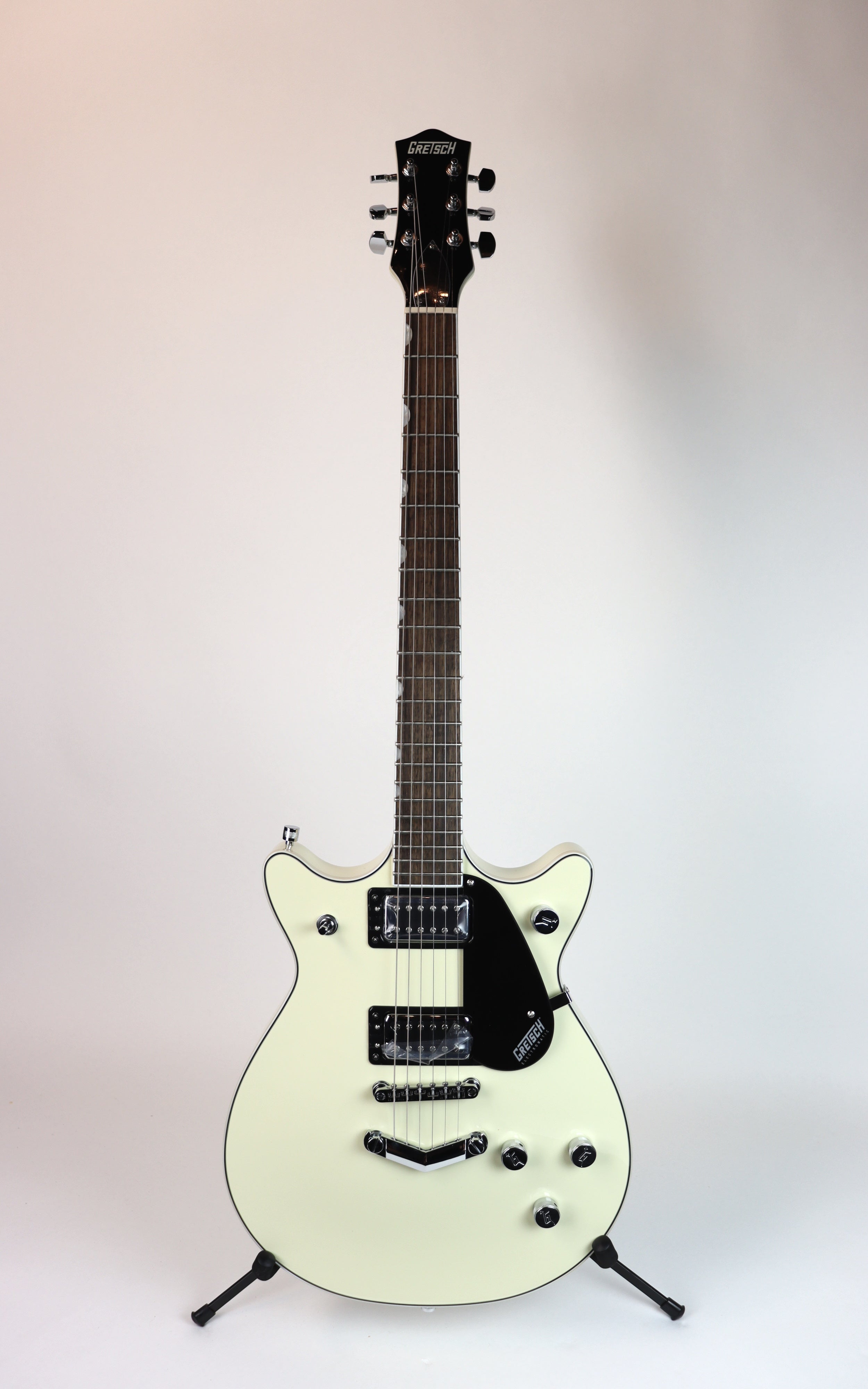 Gretsch G5222 Electromatic Double Jet BT Electric Guitar - Vintage White Finish | Perfect for Rock, Blues & Jazz Performances