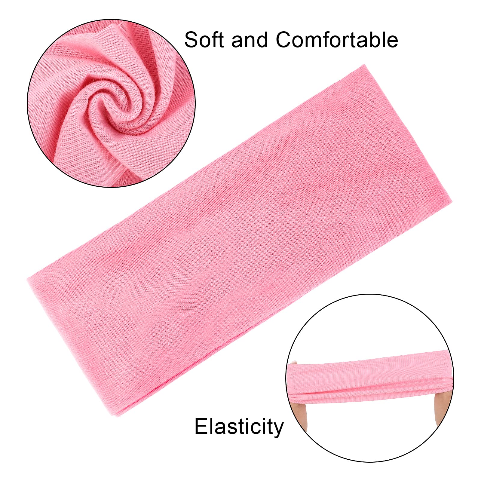 Sibba 4 Pack Women's Non-Slip Elastic Headbands - Sweat Wicking Yoga Headbands for Running, Workout, Exercise & Sports - Soft Hair Bands for Women & Girls (Great for Gym, Fitness, Tennis & Daily Use)