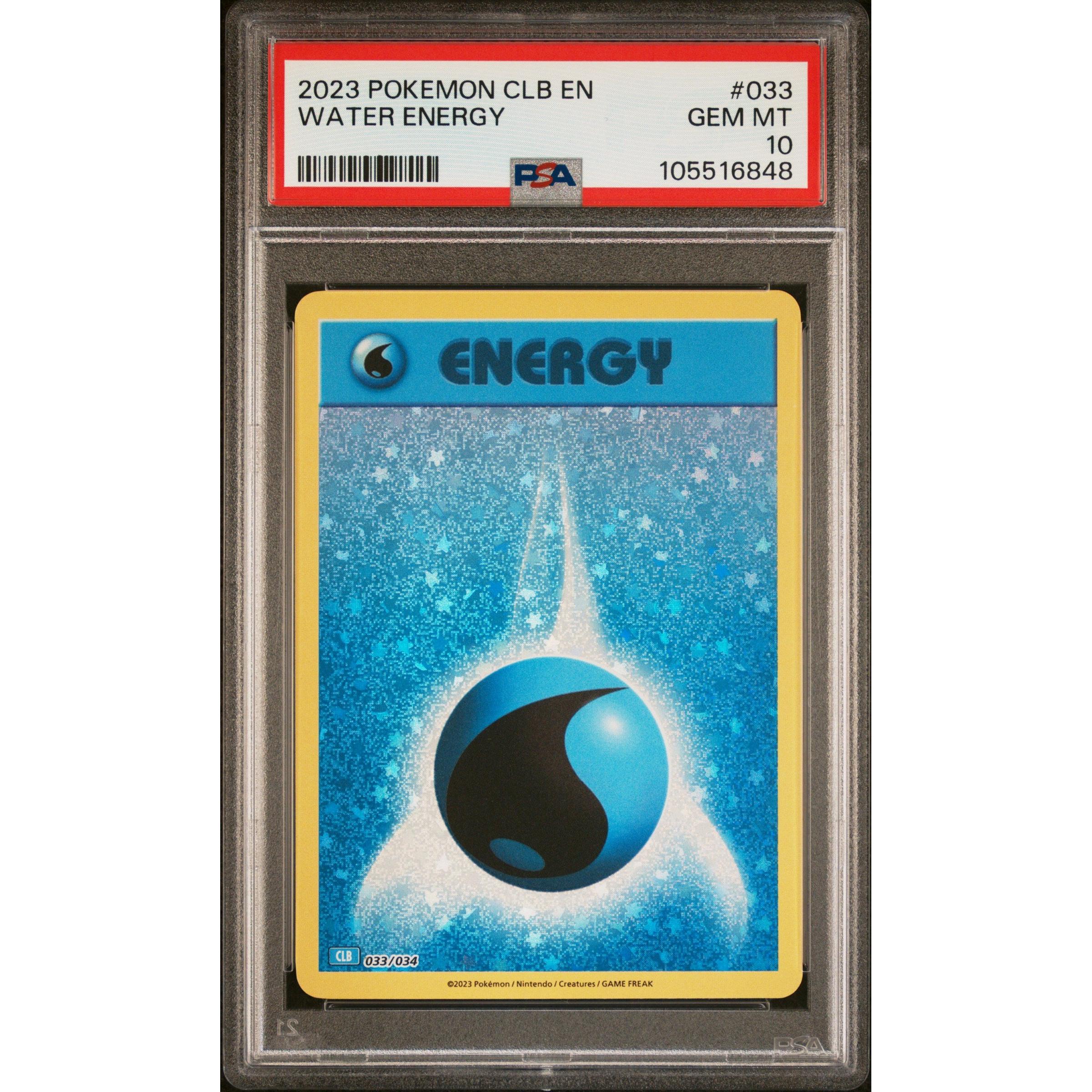 2023 Pokemon Classic Collection Water Energy 033/034 PSA 10 Graded Card - Rare Trading Card Game Collectible for Pokemon TCG Players and Fans