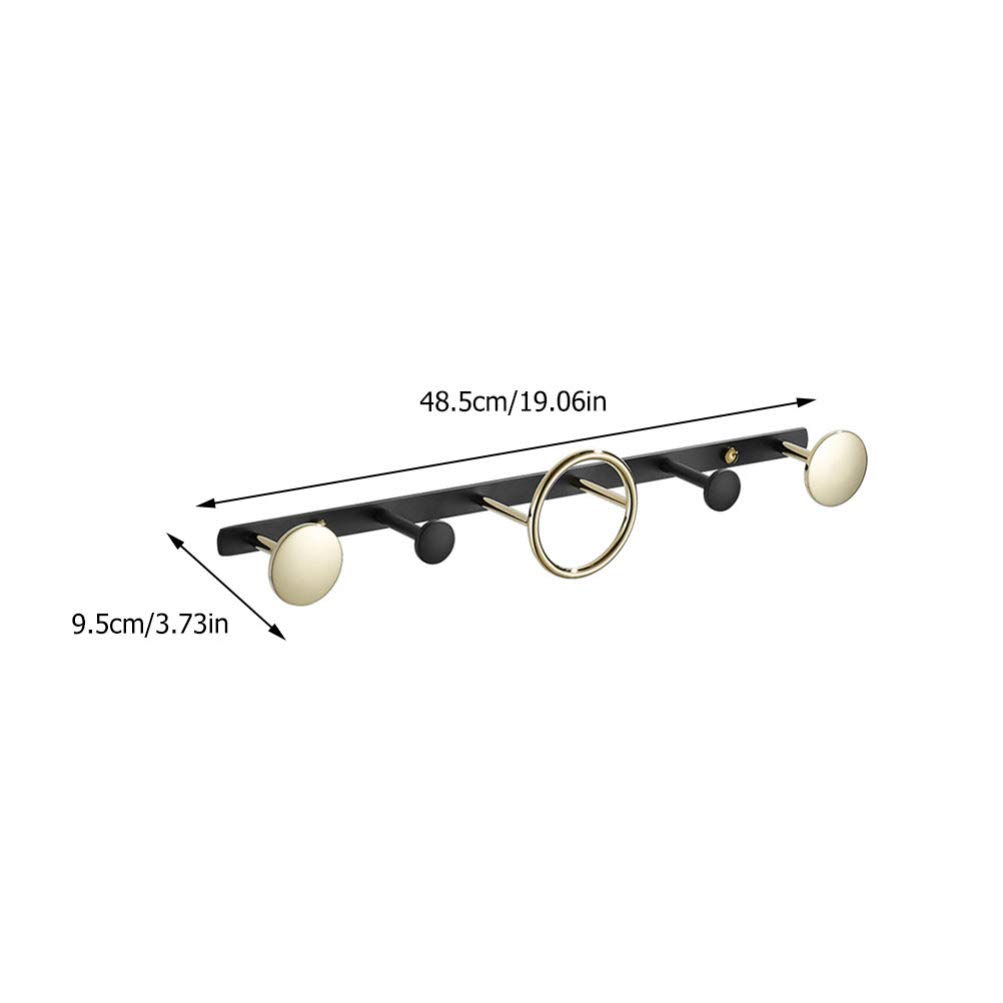 1pc Brass Wall Coat Hook - Elegant Bathroom & Entryway Hanging Hook for Clothes, Hats & Accessories | Space-Saving Door Mounted Row Hooks | Modern Home Decor for Bedroom, Hallway & Closet Organization