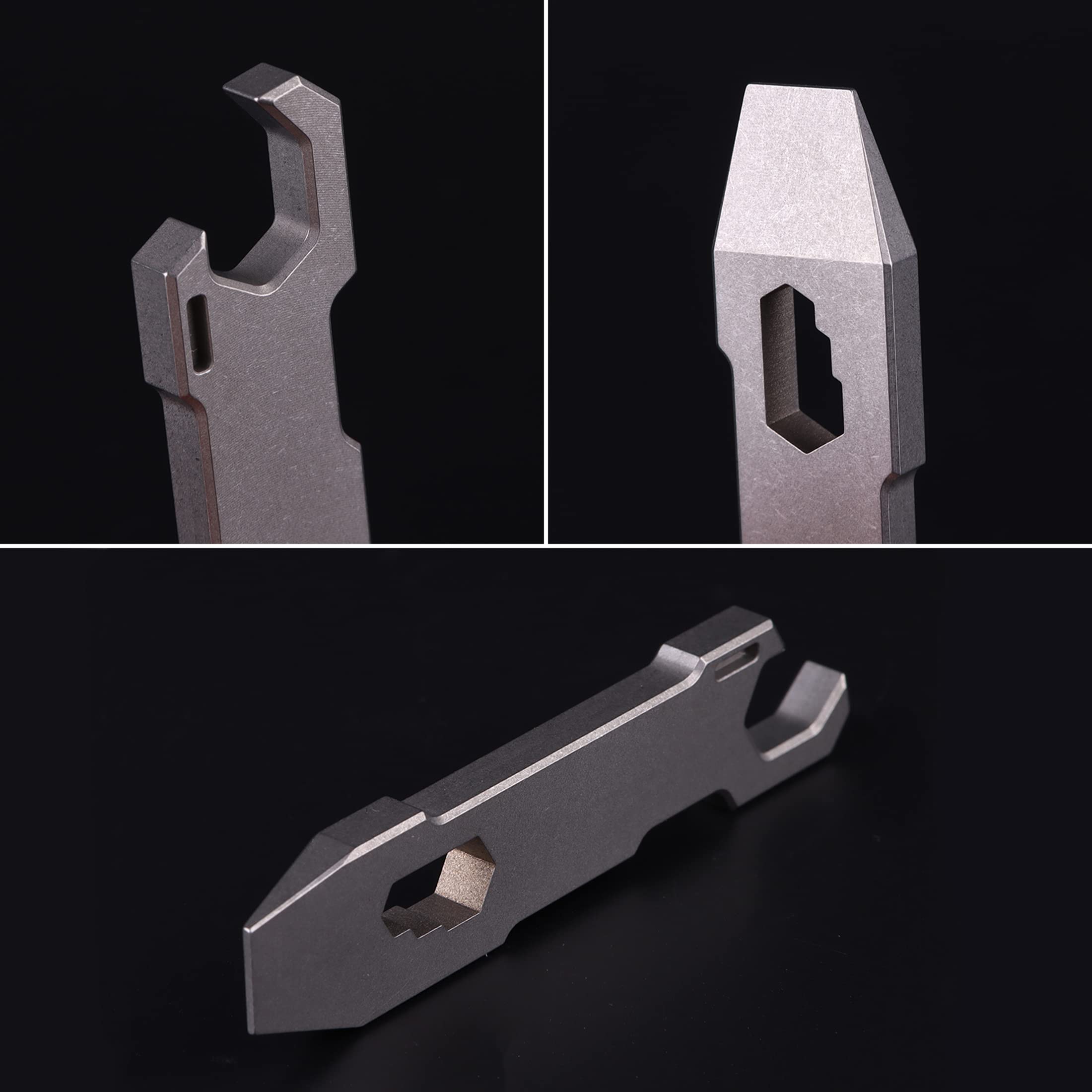 Premium Titanium EDC Pry Bar Multi-Tool - Compact Keychain Bottle Opener, Wrench & Survival Tool for Camping, Hiking & Everyday Carry (EDC)