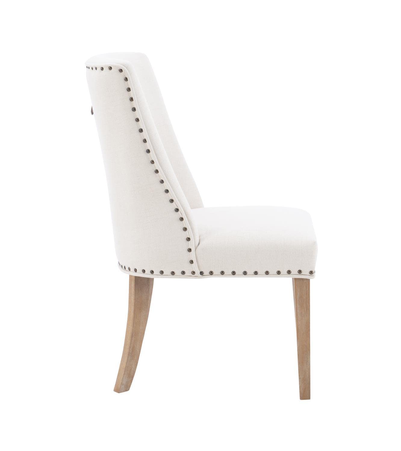Adler Dining Chair Set of 2 - Natural Wooden Chairs for Kitchen, Dining Room & Breakfast Nook - Modern Farmhouse Style Seating