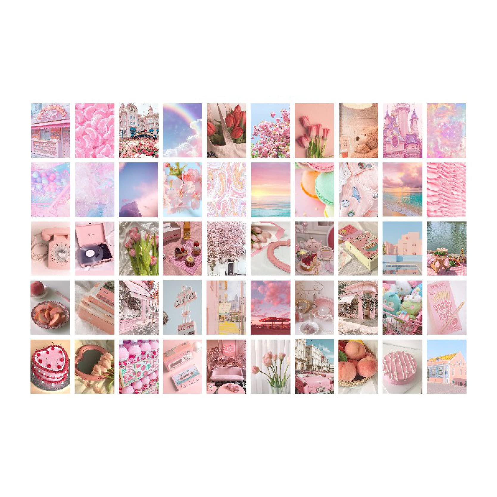 50Pcs Cute Decorative Stickers for DIY Crafts, Scrapbooking, Journals & Stationery - Sunny Romantic Handmade Sticker Pack for Gift Wrapping, Planners & Home Decor