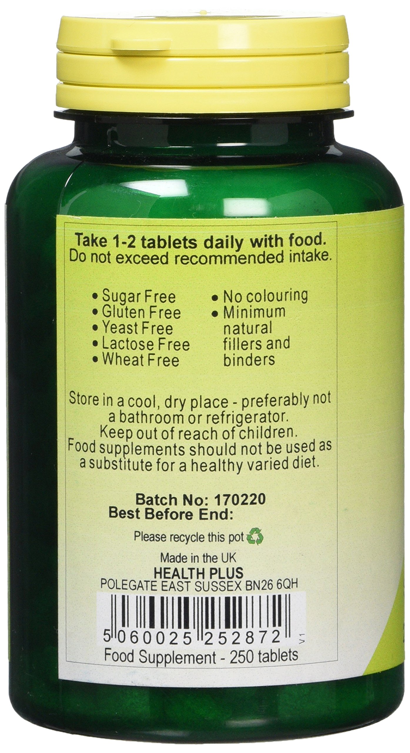 Health Plus Kelp 300mg Natural Body Shape Supplement - 250 Plant-Based Tablets for Weight Management & Thyroid Support | Supports Metabolism & Detox