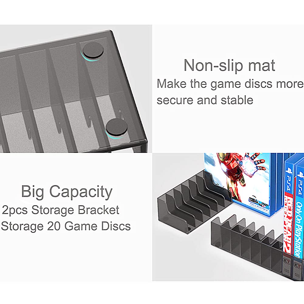 Nicoone Game Card & CD Storage Holder for PS4, PS4 Slim, PS4 PRO - Organize Your Video Game Collection | Perfect for Gamers & Collectors