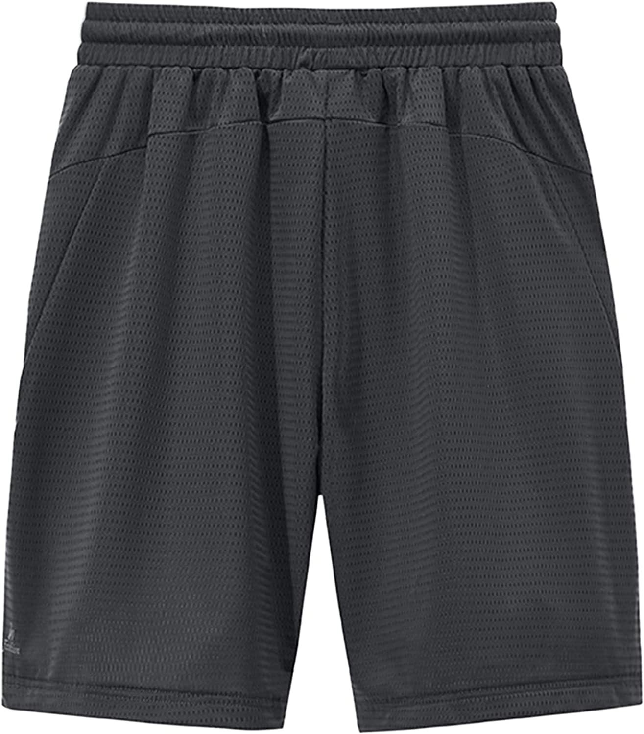 LAKIMHO Men's Athletic Shorts - Breathable Mesh Gym Shorts with Elastic Waistband & Zipper Pockets for Running, Workout, Training - Perfect for Fitness, Jogging and Casual Wear