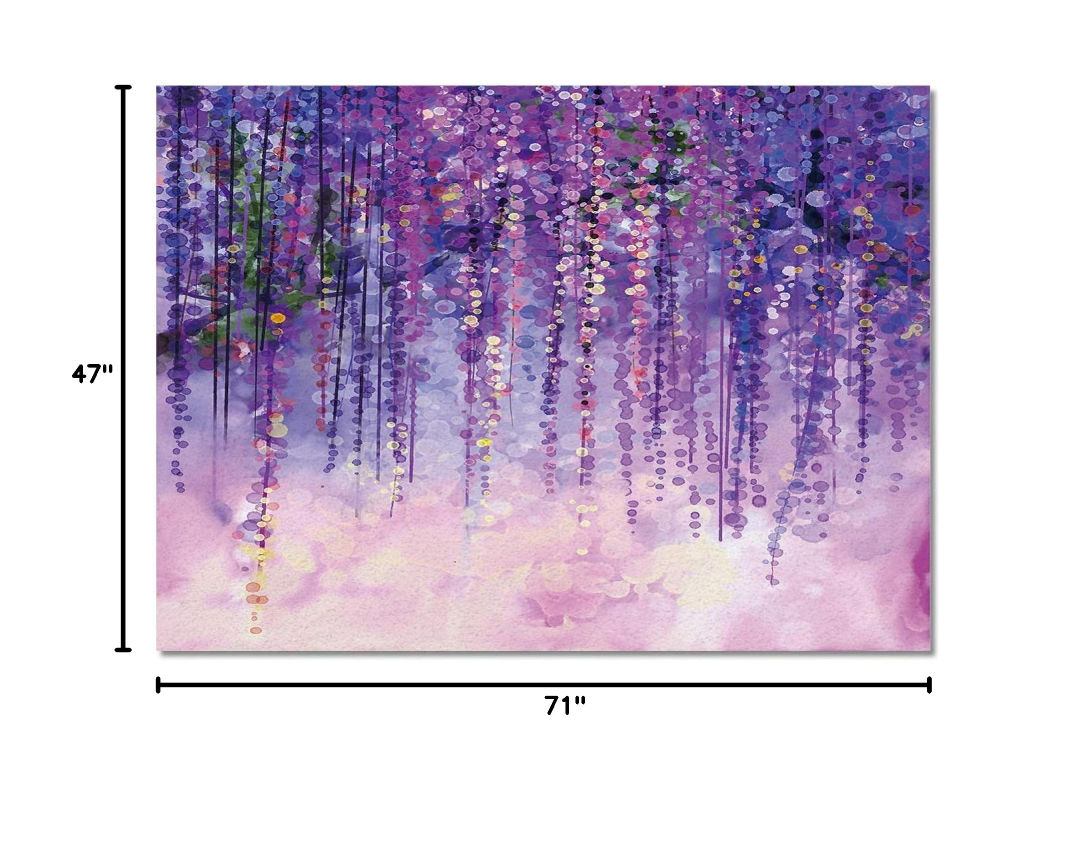 Purple Fantasy Flower Vine Area Rug - Soft Washable Violet Floral Carpet with Non-Slip Backing | 6x4 Feet for Kids Bedroom, Living Room, Dining Room & Study | Perfect for Home Decor, Nursery & Cozy Spaces