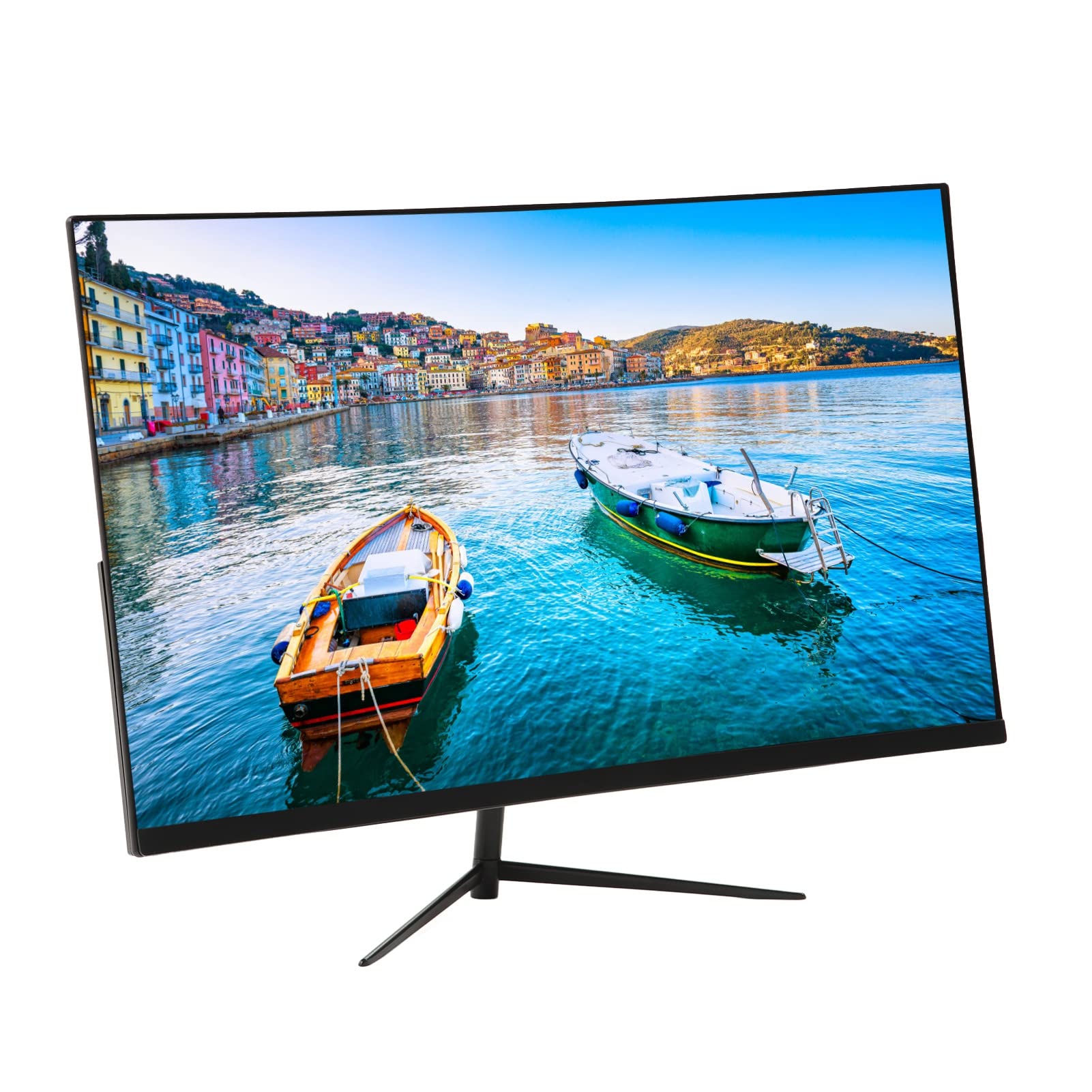 27-inch Fnppyrd Computer Monitor - Full HD LCD Display with High Brightness, Auto Ghosting, High Contrast - Ideal for Industrial Equipment (Plug Included) - Perfect for Office, Gaming, and Professional Workstations
