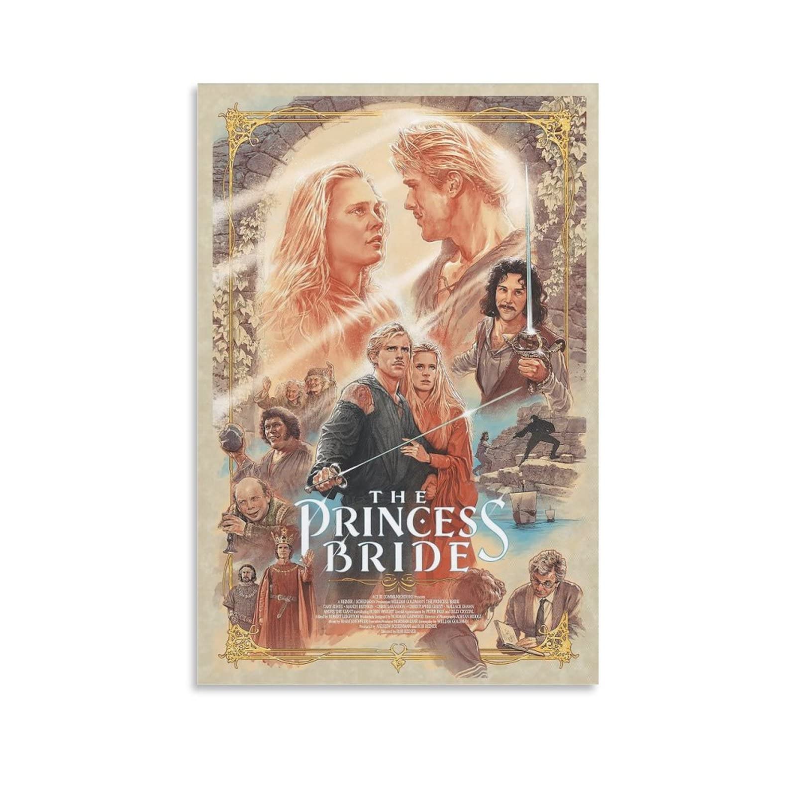 The Princess Bride Movie Poster 24x36 - Vintage Wall Art Decor, Canvas Print for Bedroom, Living Room & Office - Perfect Gift for Fans (20x30cm)