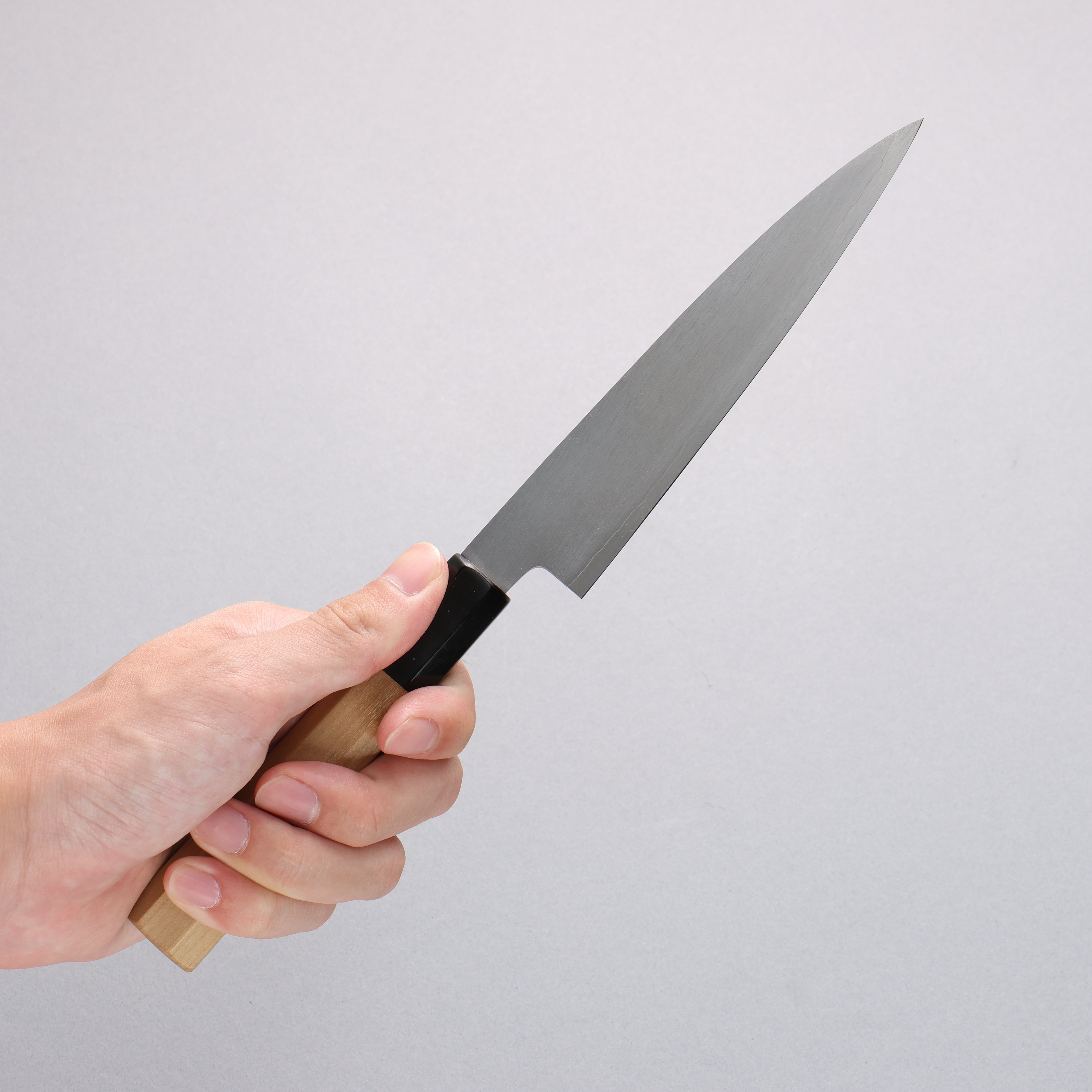 Minamoto Akitada 150mm Petty Utility Knife - Japanese Silver Steel No.3 Kasumitogi Blade with Magnolia Wood Handle - Perfect for Slicing, Peeling & Precision Kitchen Tasks