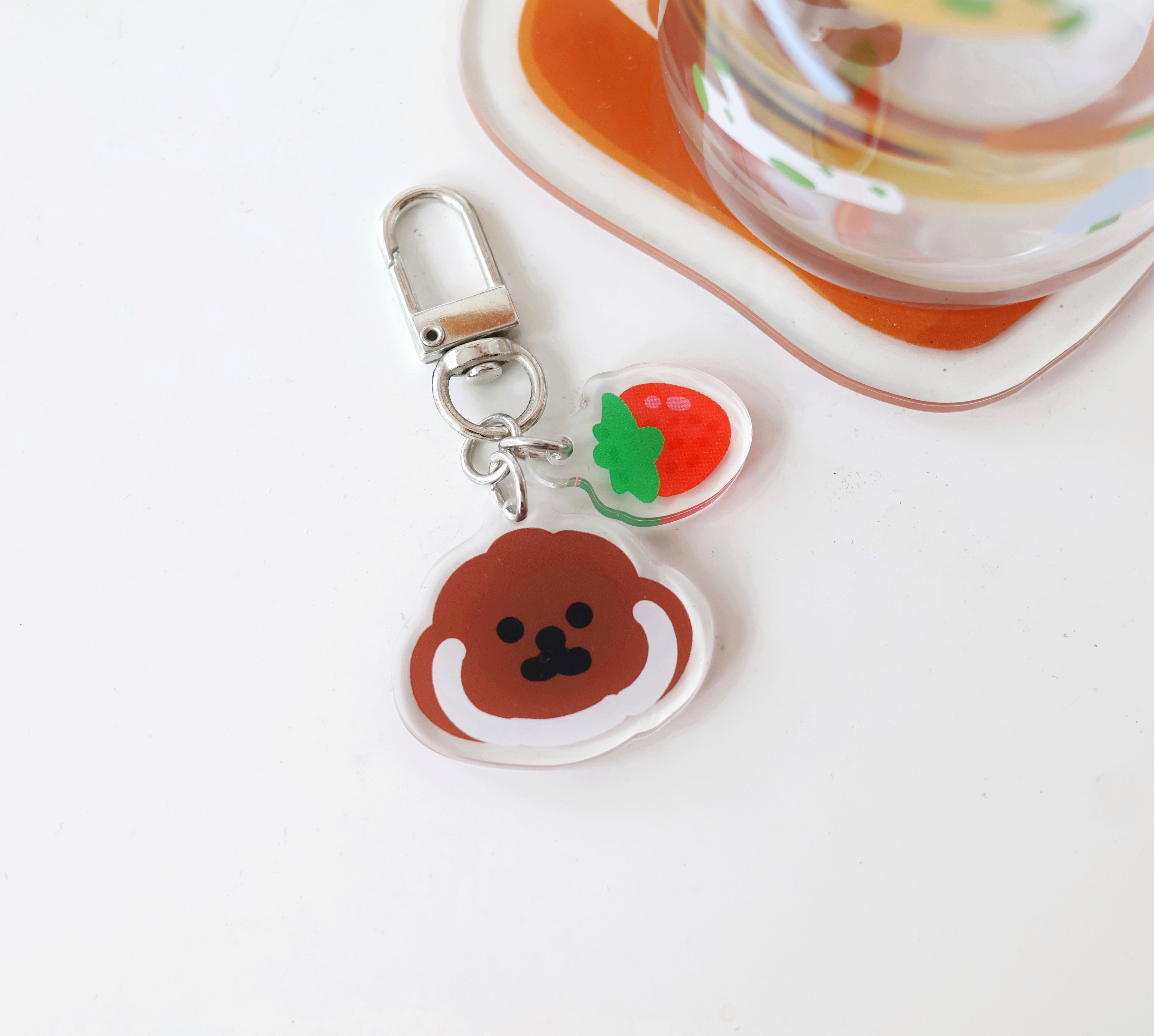 Spring Rice Cake Puppy Keychain - Cute Dog Keyring for Bags, Gifts & Accessories | Perfect for Pet Lovers & Kawaii Fashion