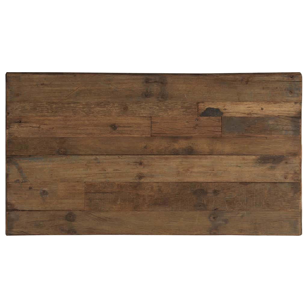 Solid Wood Coffee Table - Reclaimed Wood & Steel Industrial Style - 43.3