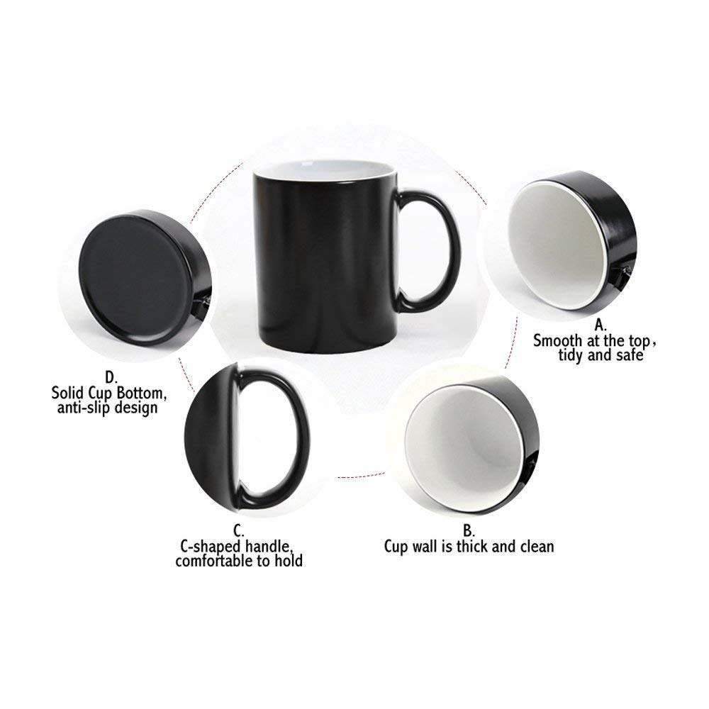 WECE Funny Heat Sensitive Coffee Mug - 11oz Color Changing Ceramic Cup with 'His Lordship' Design | Perfect Gift for Office, Home Use & Coffee Lovers
