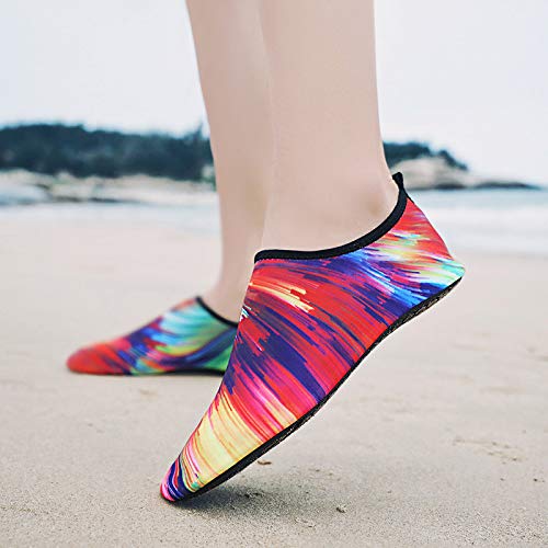 Women's Wide Width Water Shoes - Barefoot Quick-Dry Aqua Socks for Beach, Pool, Surf, Swimming & Yoga | Perfect for Water Sports, Aquatic Exercises & Outdoor Activities