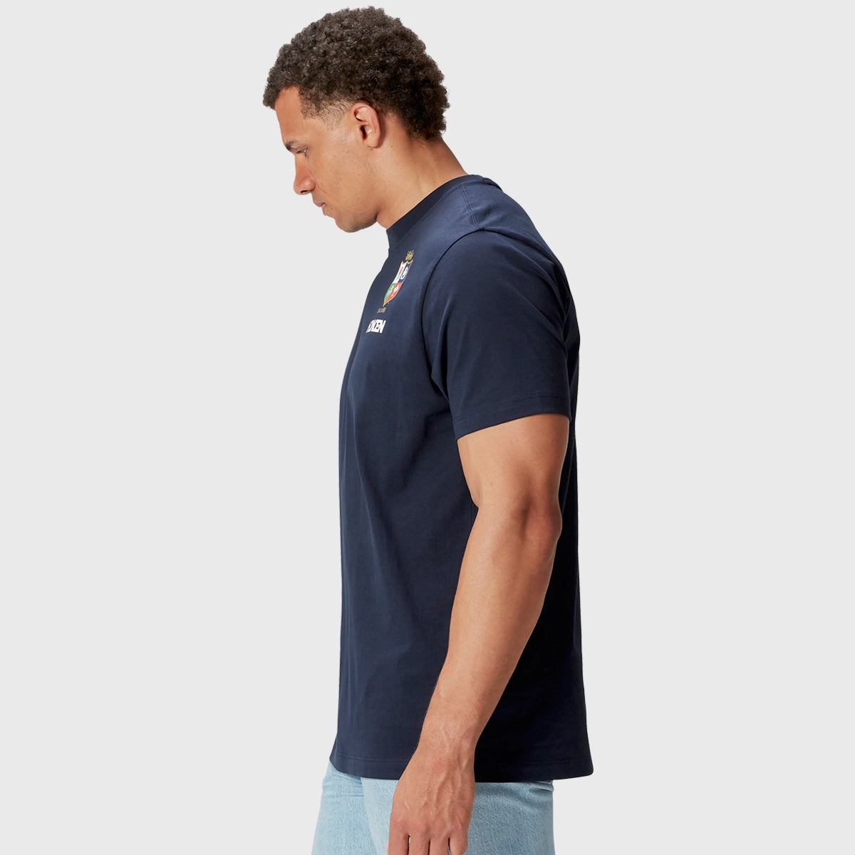 Canterbury British & Irish Lions Men's Cotton T-Shirt - Navy Blue Rugby Jersey for Fans & Players - Perfect for Game Day & Casual Wear
