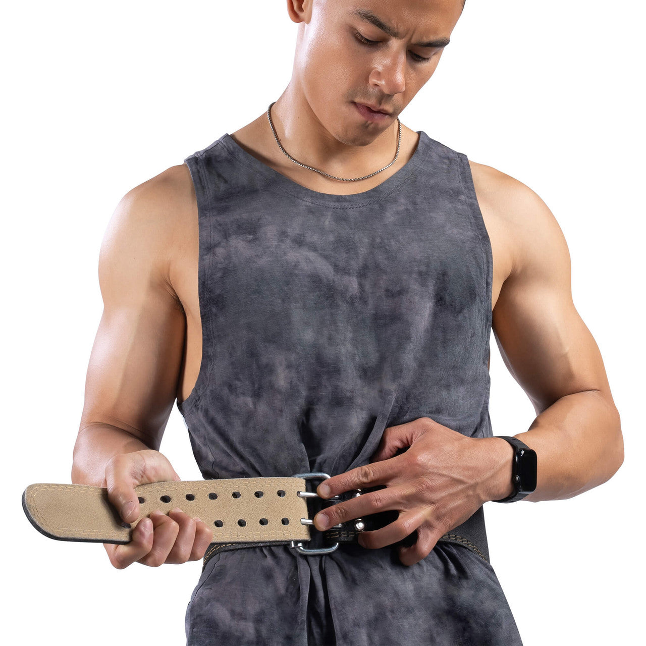 Apex 6 Padded Leather Weightlifting Belt - Premium Gym Belt for Powerlifting & Strength Training - Perfect for CrossFit, Deadlifts & Squats