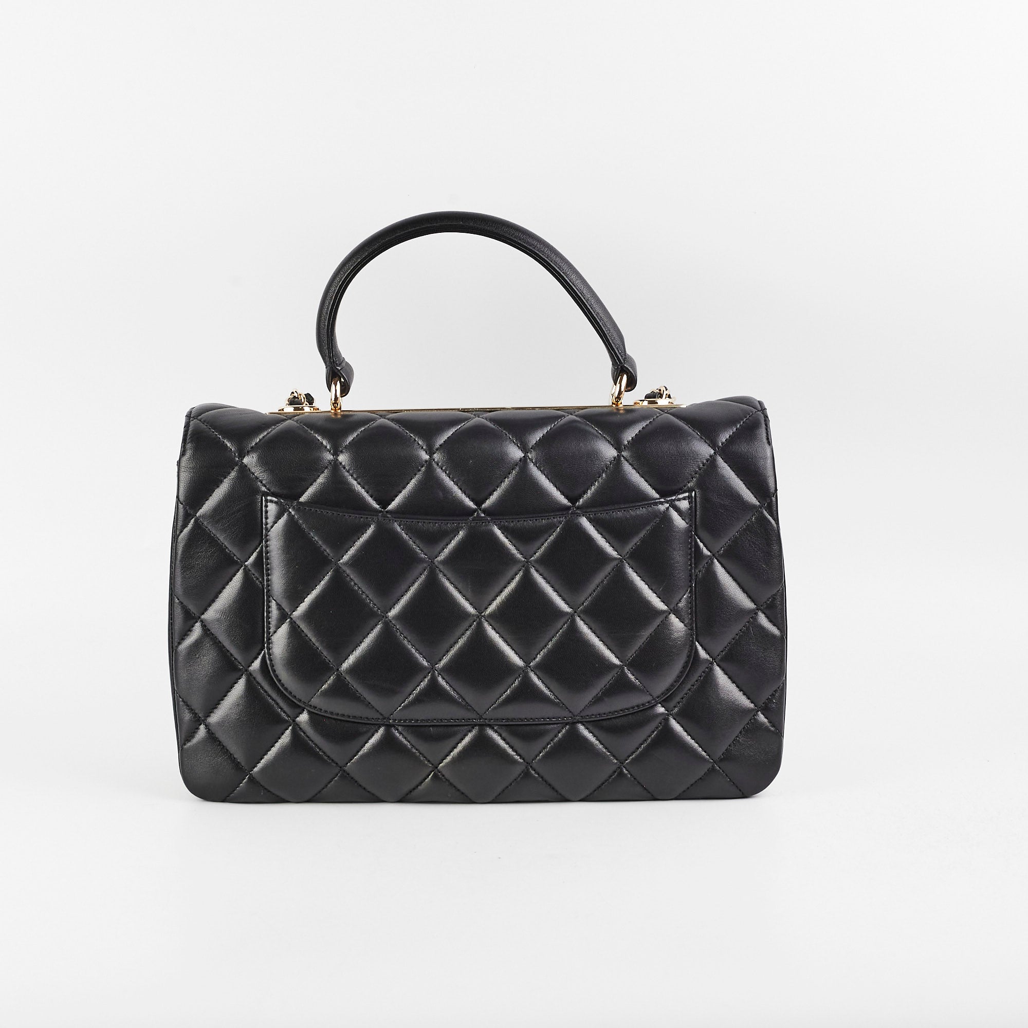 Chanel CC Trendy Medium Flap Bag in Black Lambskin Leather - Luxury Designer Handbag for Women, Perfect for Evening Events & Daily Use