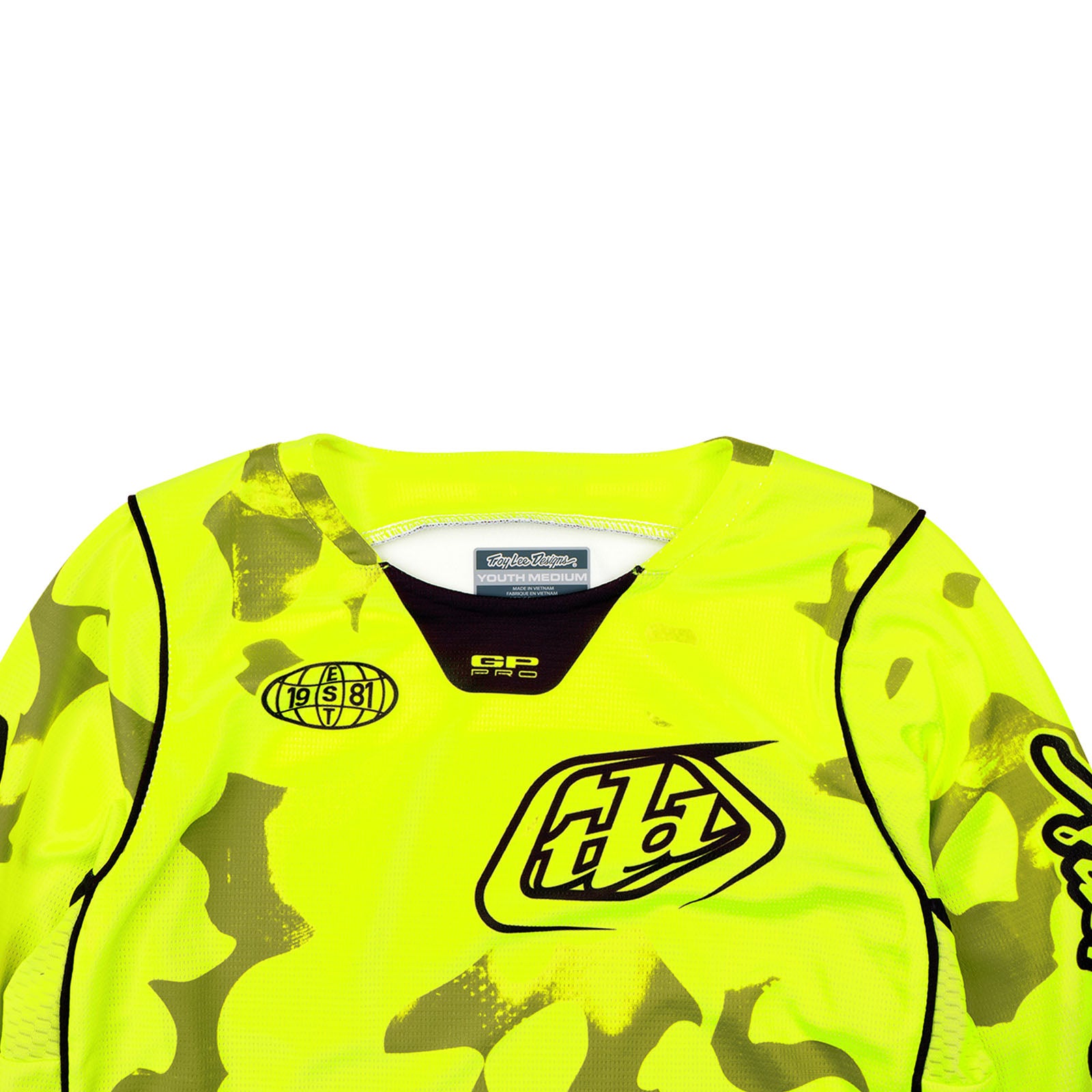 Youth GP Pro Jersey - High Performance Cycling Shirt for Men & Women - Breathable & Moisture Wicking - Flo Yellow Color - Perfect for Road Biking, Mountain Cycling & Training