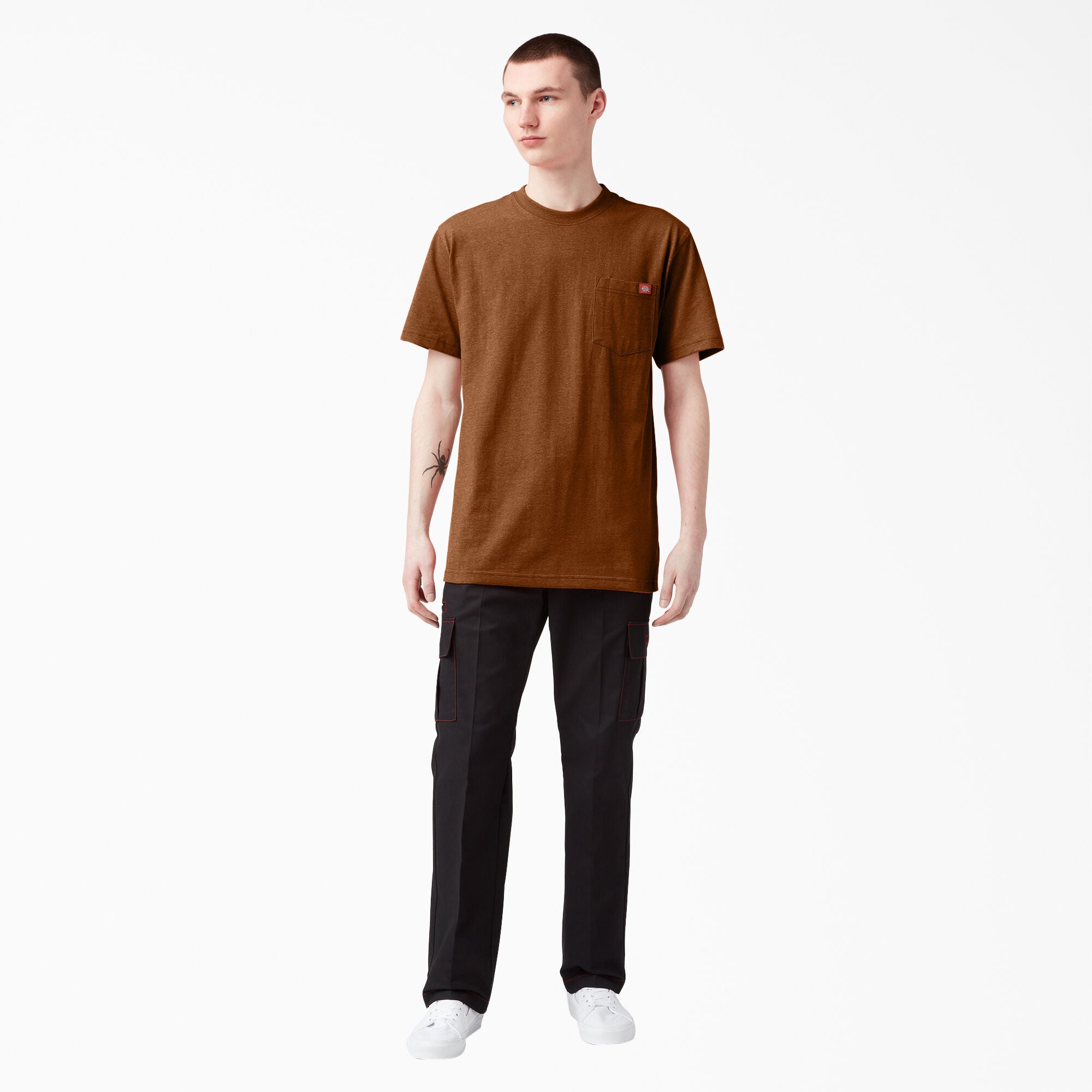 Dickies Men's Heavyweight Short Sleeve Pocket T-Shirt - Relaxed Fit Cotton Crewneck Tee for Work, Casual Wear & Everyday Comfort