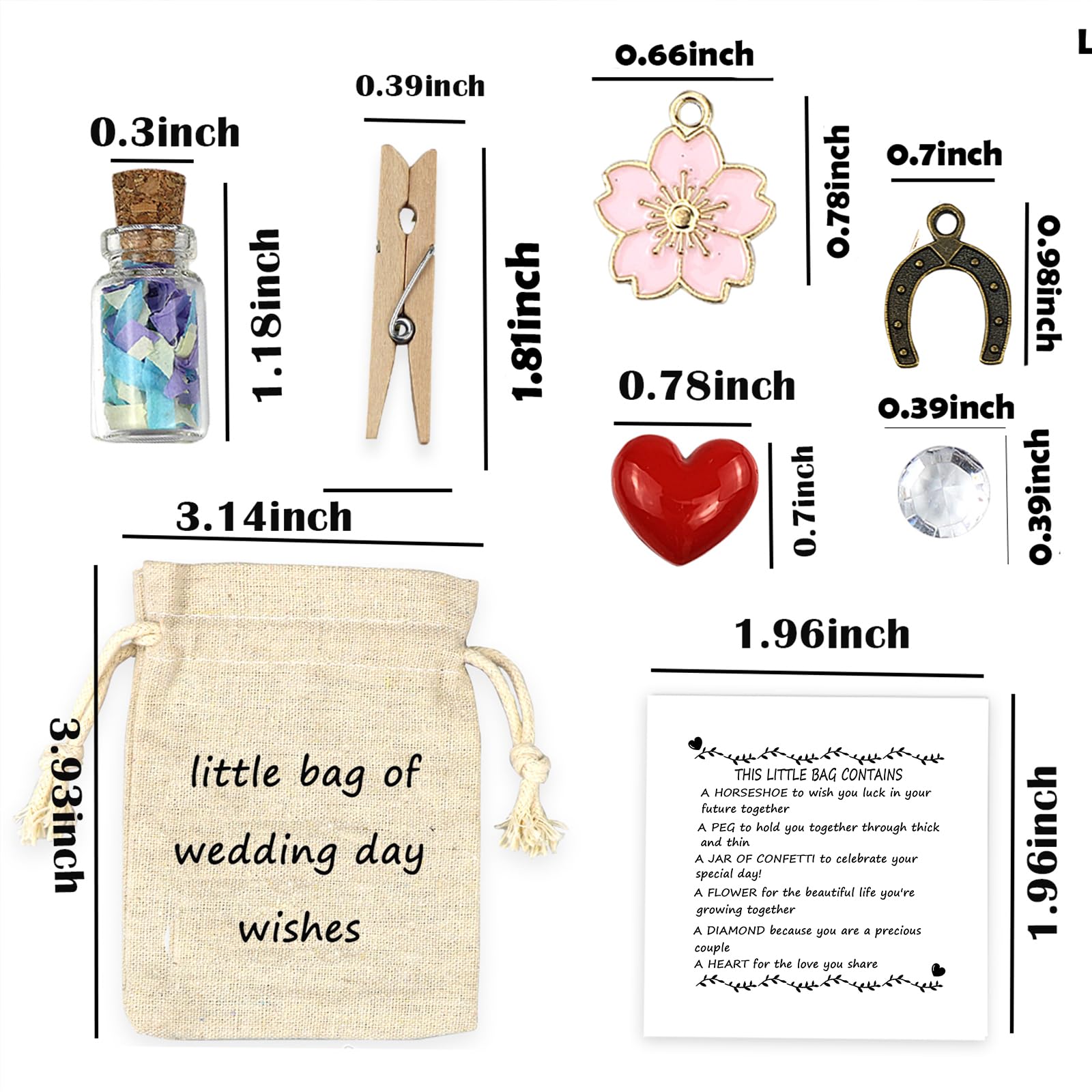 LUOKIFUR Elegant Wedding Favor Bags - Meaningful Keepsake Gifts for Couples, Bride & Groom - Perfect for Wedding Blessings, Bridal Showers & Anniversary Celebrations (Ideal for Wedding Receptions, Guest Favors & Romantic Gift Giving)