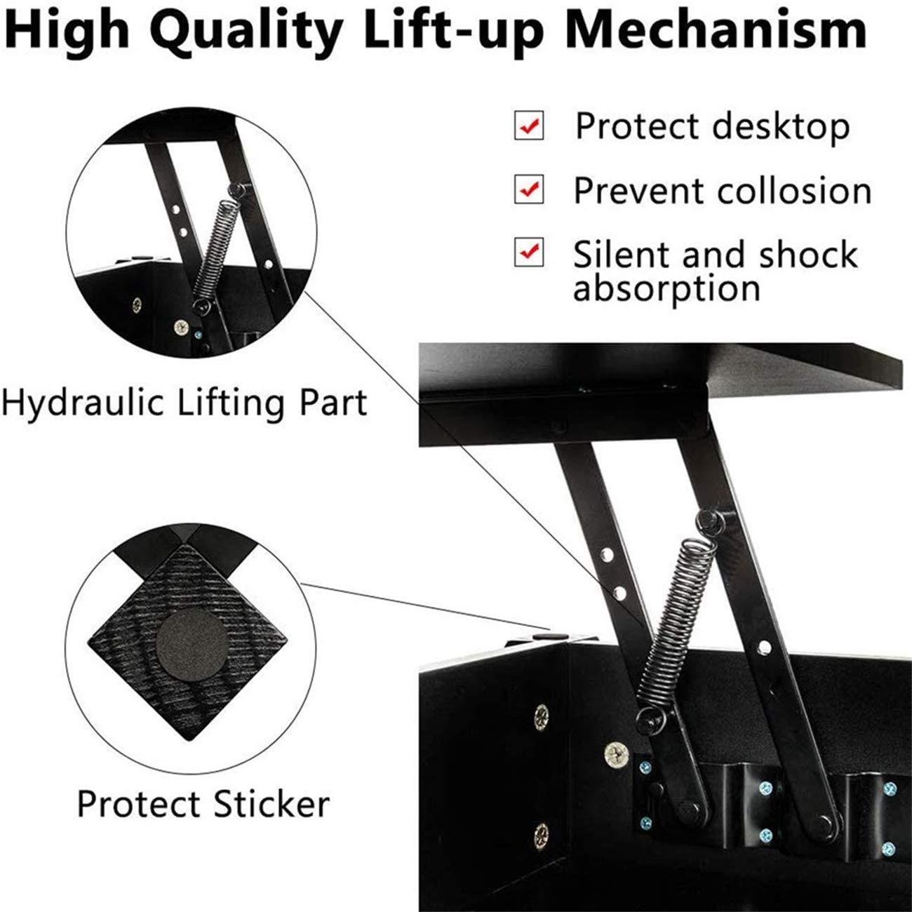 Upgraded Lift Top Coffee Table with Hidden Storage & Shelf - Modern Thickened Wood Design for Living Room, Office - Black Cocktail Table | Perfect for Small Spaces, Home Decor & Entertainment Areas