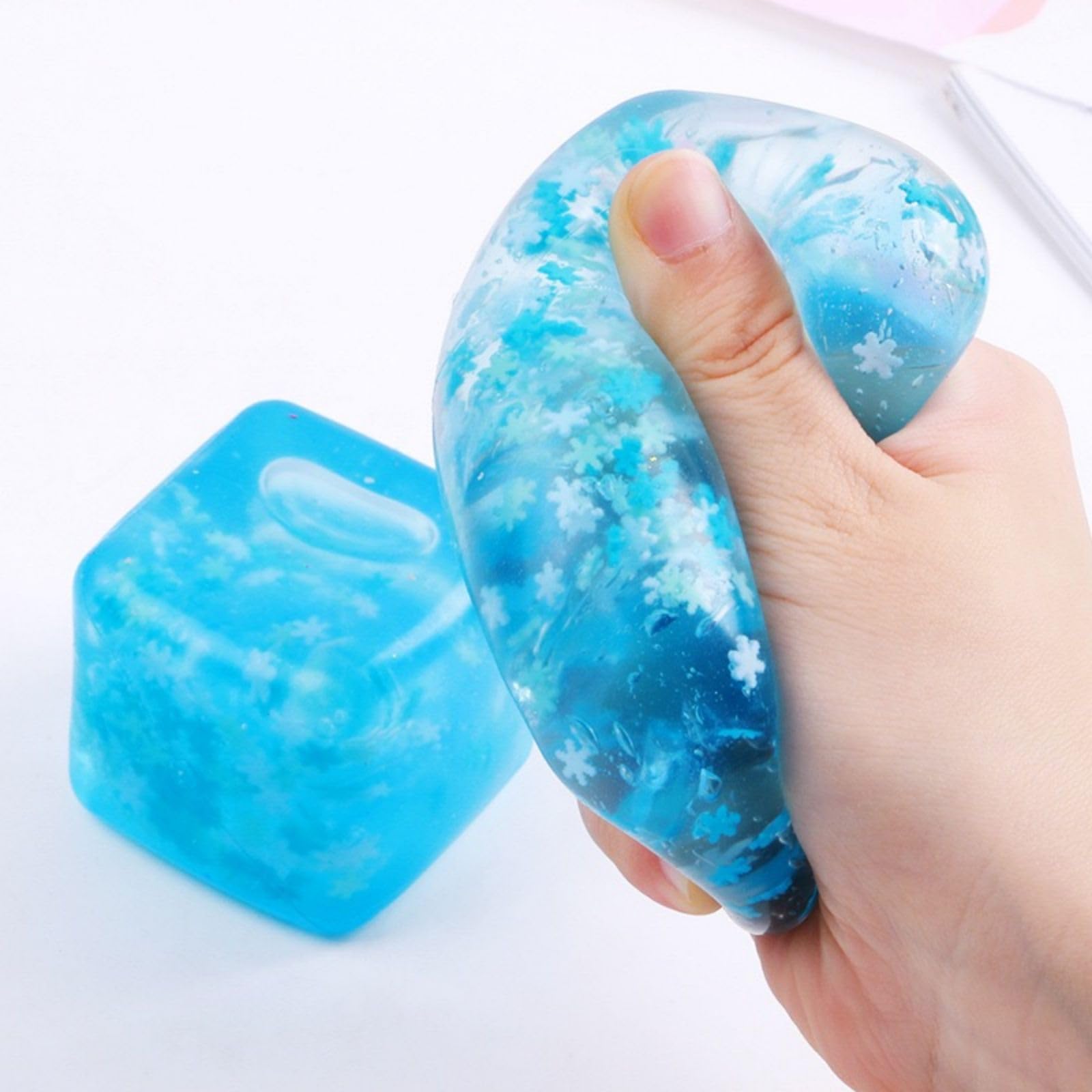 **Stress Relief Ice Cube Squishy Toys - Soft Fidget Sensory Toys for Adults & Kids - Anxiety Relief, ADHD Focus - Perfect for Office, School, Travel & Home Relaxation**