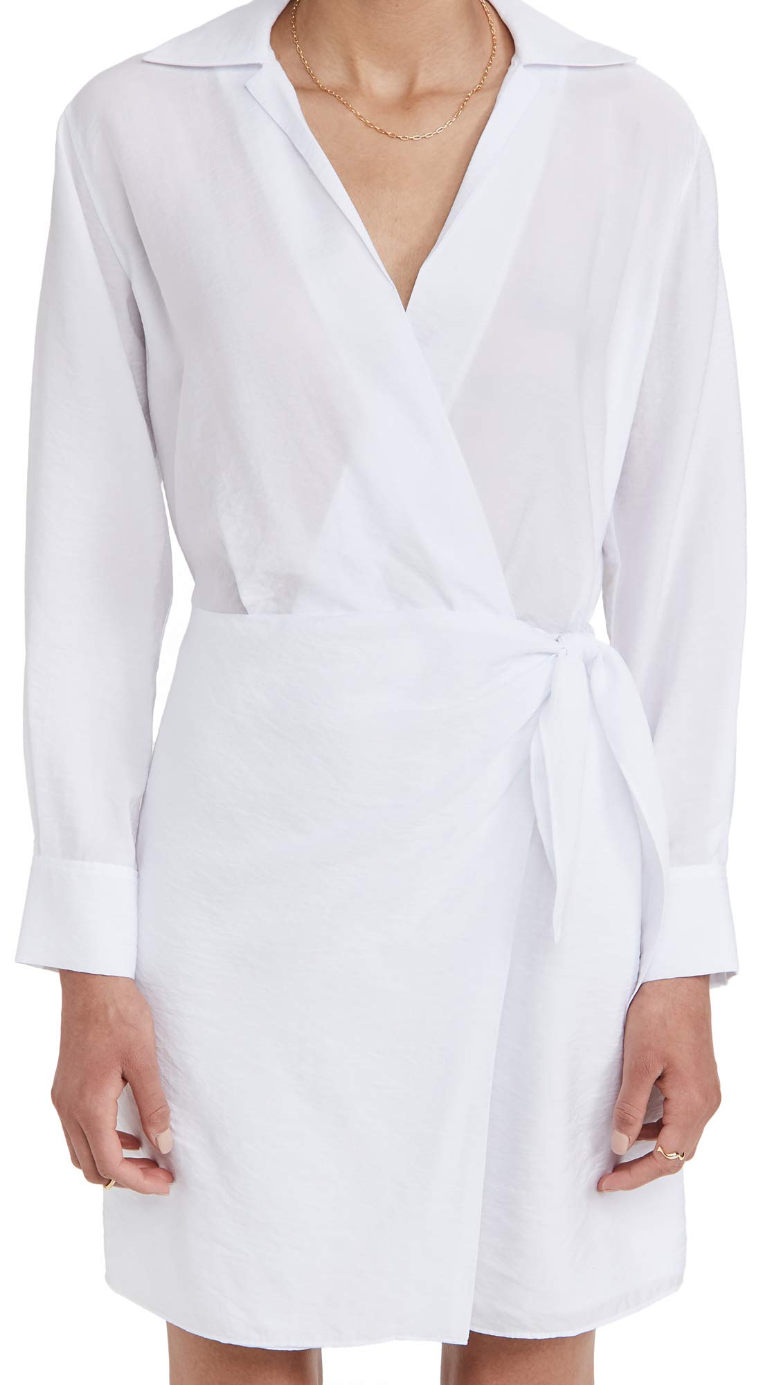 Vince Women's Wrap Shirt Dress - Stylish & Comfortable Casual Summer Midi Dress for Work, Date Night & Vacation | Flattering Fit for All Body Types