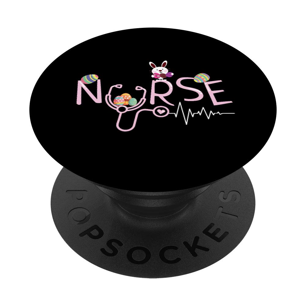 Premium Nurse Gifts - Stethoscope & Easter Bunny Egg Design PopSockets PopGrip for RN, CNA | Swappable Phone & Tablet Grip for Healthcare Professionals | Perfect for Hospitals, Clinics & Nursing Schools