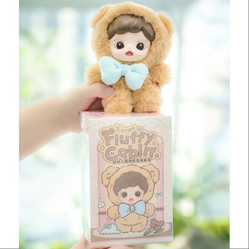 Baby Zoraa Fluffy Cabin Series Vinyl Plush Lulu Bear - Ultra Soft Stuffed Animal Toy for Kids & Nursery Decor | Perfect for Cuddling, Gift Giving & Baby Shower Presents
