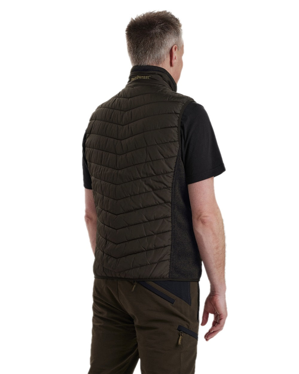 Deerhunter Moor Padded Waistcoat with Knit - Warm Quilted Hunting Vest for Outdoor Adventures & Cold Weather Activities