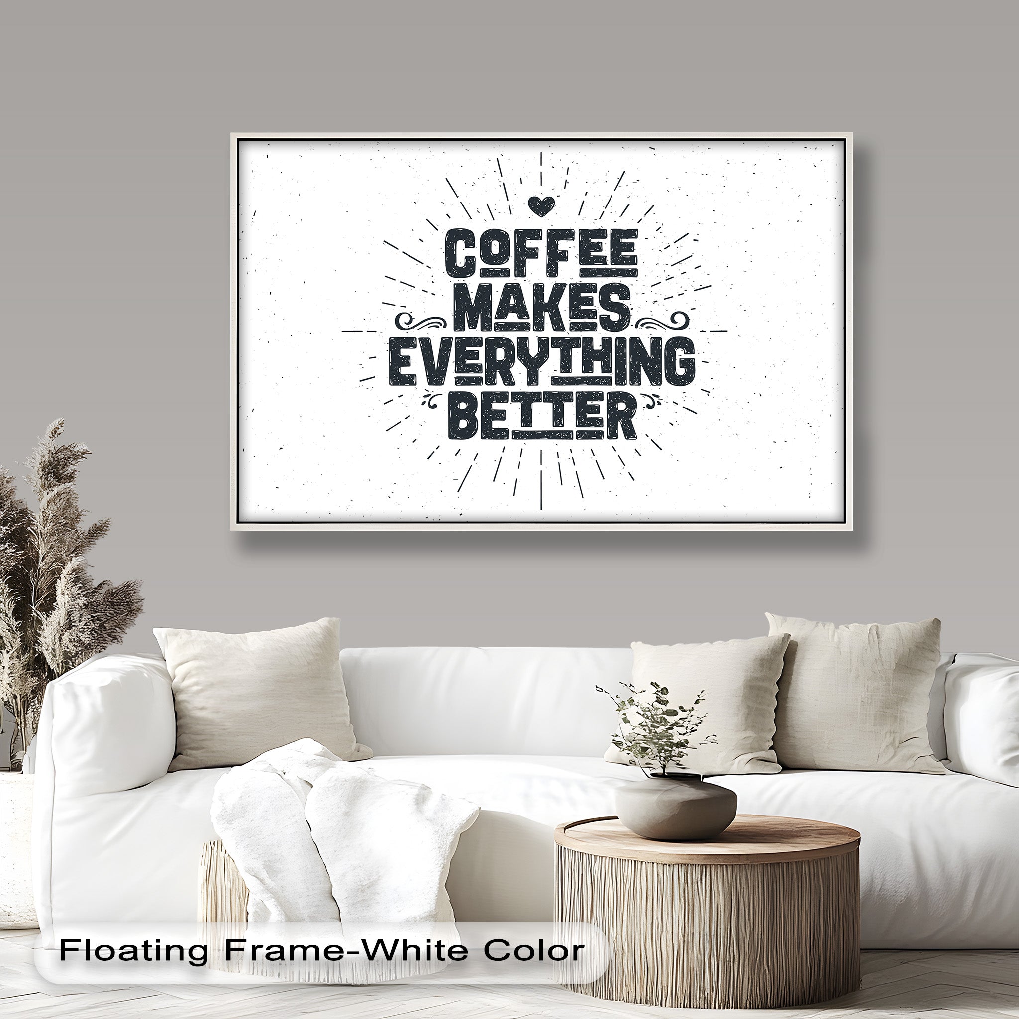 Modern Oil Paintings for Home Decor - Coffee Themed Artwork for Living Room, Bedroom & Office | Unique Handmade Wall Art
