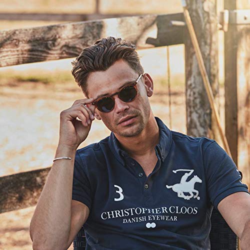 Christopher Cloos Paloma Bourbon Round Polarized Sunglasses for Men & Women - UV Protection Unisex Aviator Sunglasses with Case - Perfect for Driving, Beach & Outdoor Activities