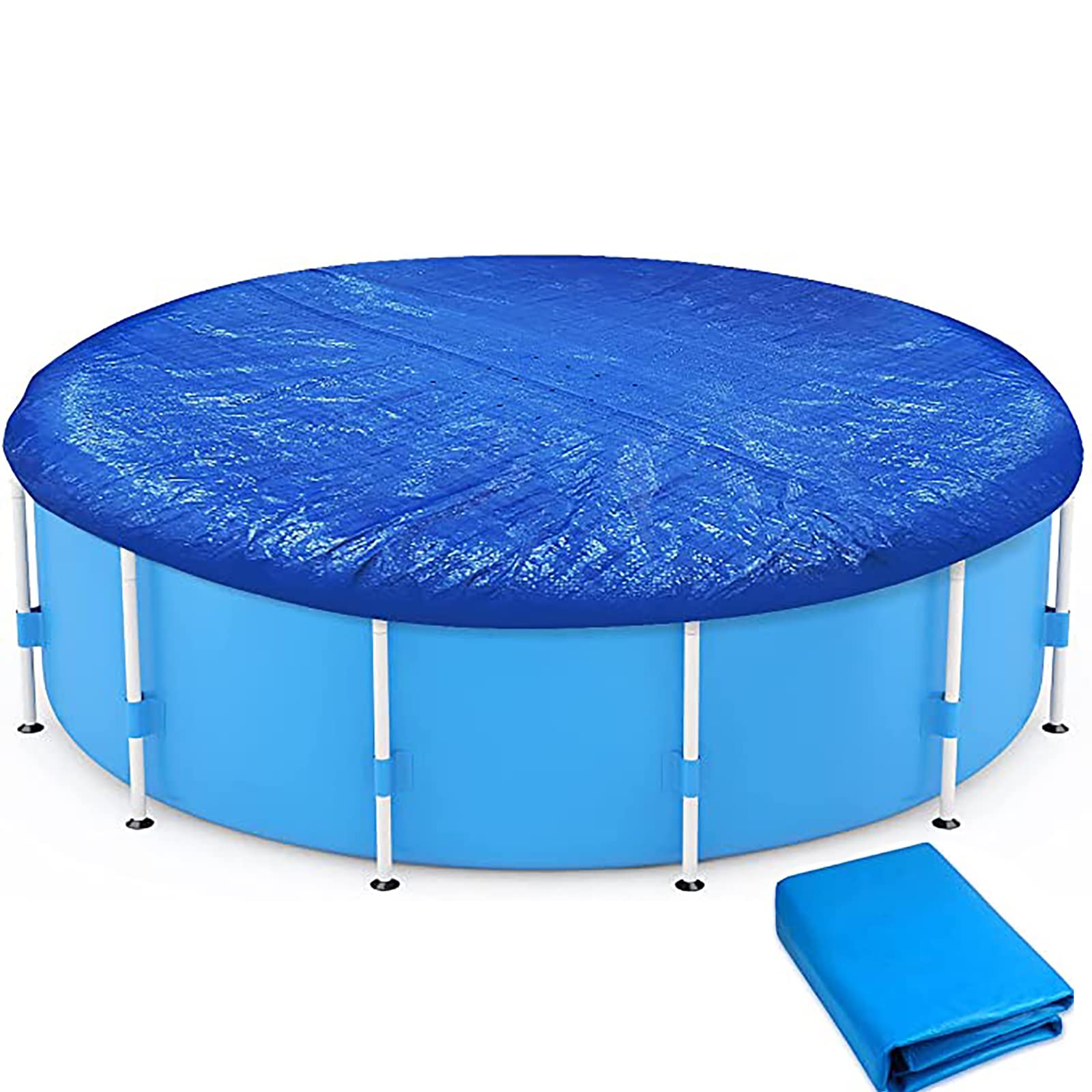 **Round Solar Pool Cover for Above Ground Pools – 8ft (244cm) Inflatable, Durable, Dustproof & Rainproof – Perfect for Garden, Outdoor, and Family Paddling Pools – Cut to Custom Size**    *(Ideal for protecting your pool from debris, sunlight, and weather while maintaining water temperature)*