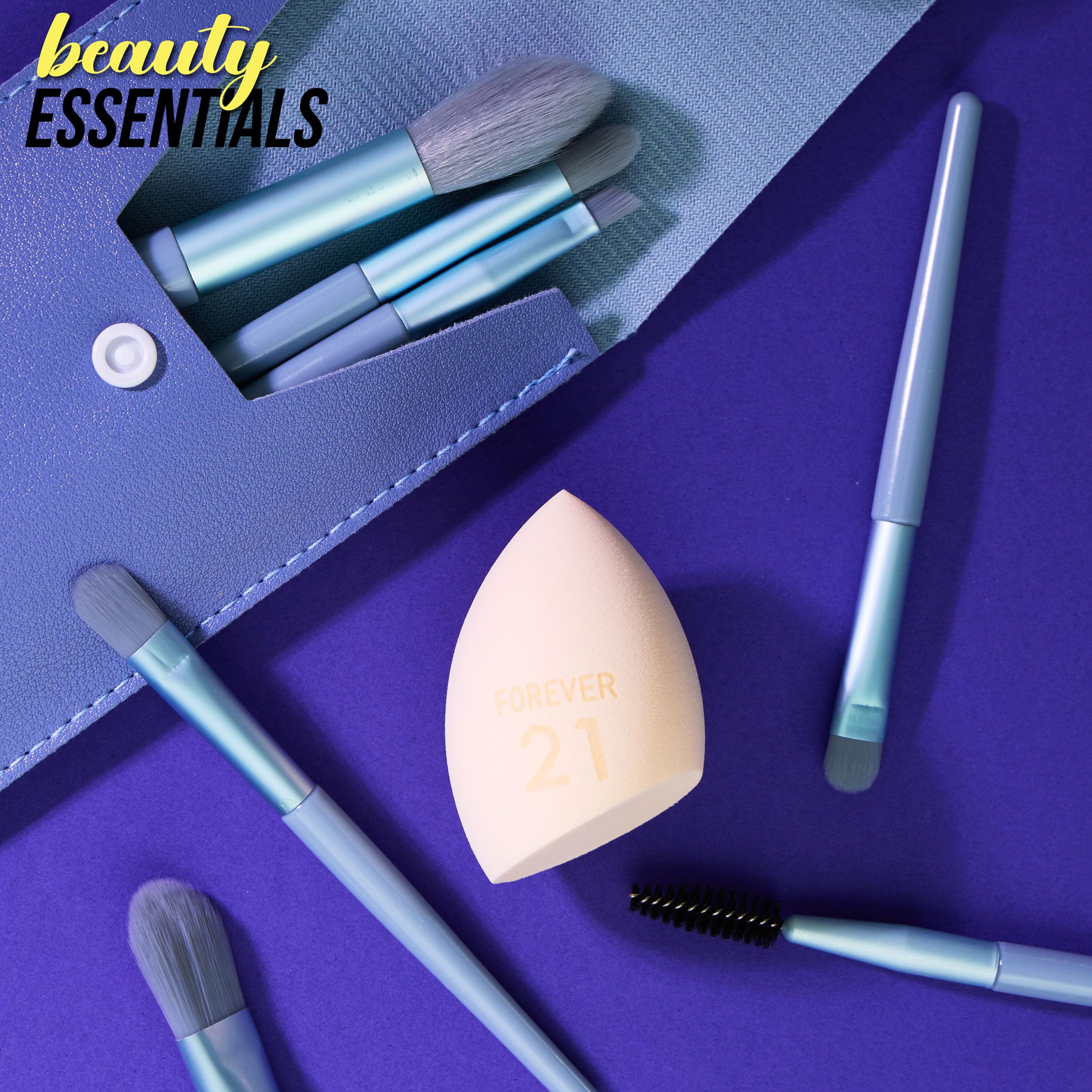 Forever 21 Tan Flat Edge Beauty Sponge - Professional Makeup Blender & Cosmetic Applicator for Flawless Foundation & Concealer Application | Ideal for Everyday Makeup, Contouring & Beauty On-The-Go