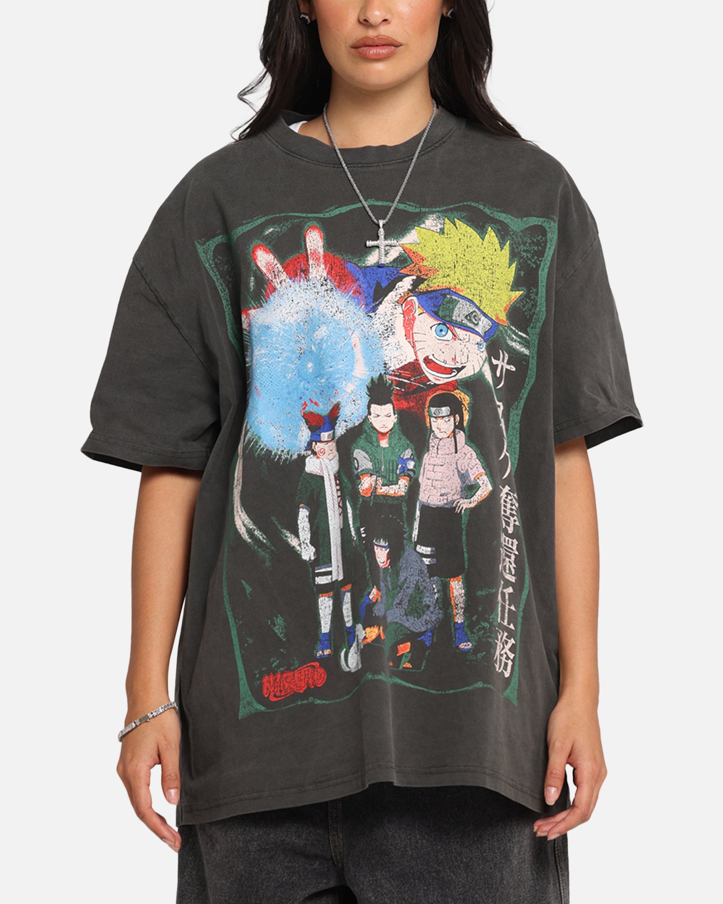 Naruto Sasuke Retrieval Heavy T-Shirt - Black Wash | Anime Graphic Tee for Men & Women | Perfect for Cosplay, Conventions & Casual Wear